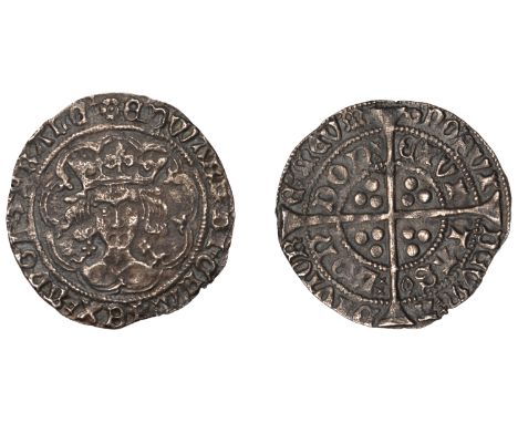 Edward IV (First reign, 1461-1470), Light coinage, Groat, London, class V, obv. struck from a Heavy coinage class III die, mm