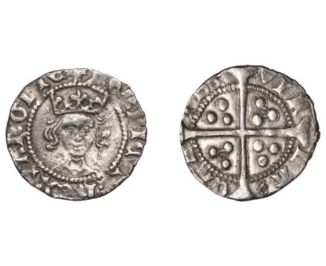 Henry VI (First reign, 1422-1461), Annulet issue, Penny, London/Calais mule, mm. cross V on obv. only, no annulets by neck, 0