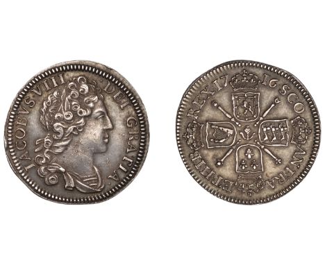 James VIII (†1766), Pattern Guinea, 1716, type I, restrike by M. Young from dies by N. Roettiers [struck c. 1828], in silver,