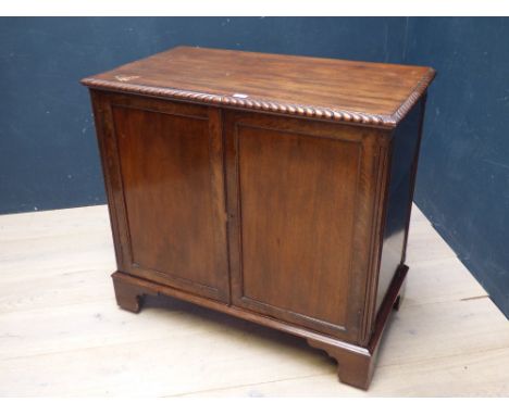 Georgian mahogany cabinet on bracket feet 83H x 90W cm PLEASE always check condition PRIOR to bidding or email us with a cond