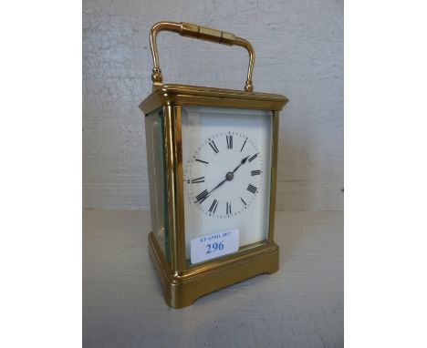 Victorian style brass carriage clock 14H x 9W cm PLEASE always check condition PRIOR to bidding or email us with a condition 