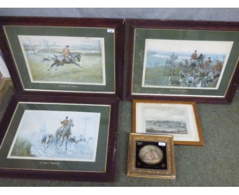 C19th Stipple engraving 'The Wanton Trick' in verre eglomise frame & assorted prints PLEASE always check condition PRIOR to b