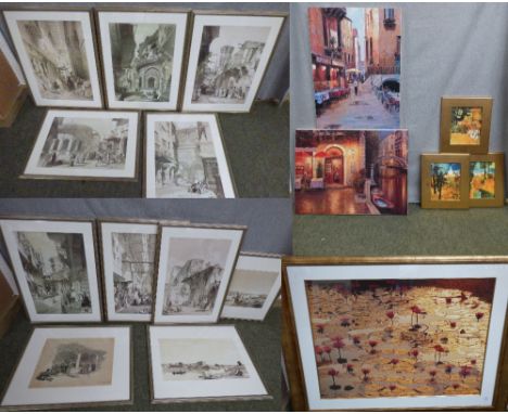 Qty of assorted reproduction Continental prints PLEASE always check condition PRIOR to bidding or email us with a condition r