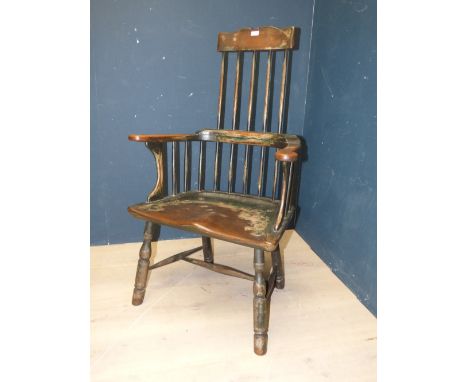  ash painted comb back Windsor armchair   PLEASE always check condition PRIOR to bidding or email us with a condition report 