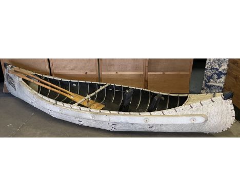 12ft Canadian Sportspal canoe with Moise Cadorette paddles and two cilp on seats
