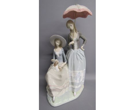 Lladro 'Harmony Group' 4804 ladies with dog and parasol - approx. 48cm x 24.5cm x 21cm&nbsp;