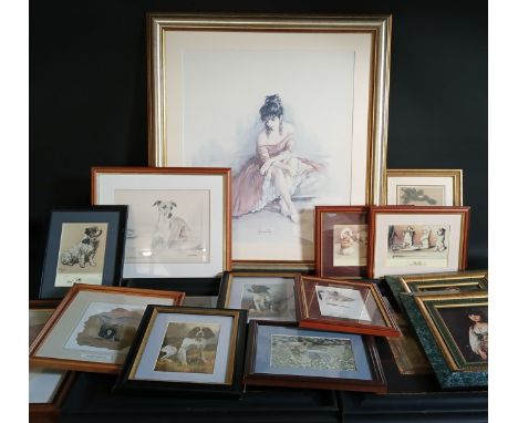 Selection of framed prints including limited edition Francis Boxall "Verity" print 731/850 with Fine Art Trade Guild blind st