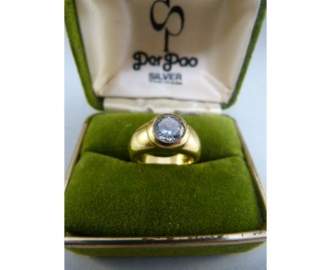Approx 1.5 to 2ct faux diamond fun ring, size J UK, 4 5/8 USA