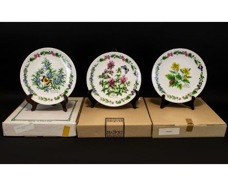 Royal Worcester Six 'Herbs Of Our Garden' Collectors Plates Each Boxed and certificated, in unused condition to include 'Rose