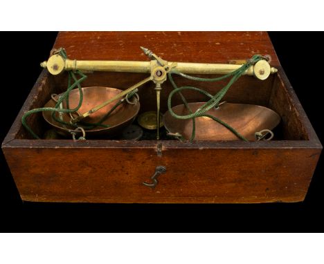 Antique Boxed Tea Scale By Parnall &amp; Sons Of Bristol  Circa 1890, in original mahogany box, stamped to lid. complete with