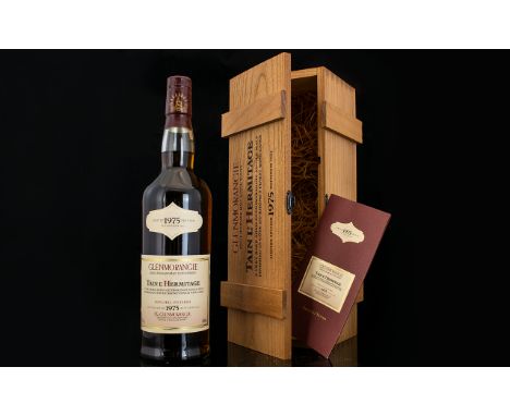 Glenmorangie Ltd 1975 Edition Single Bottle of Highland Malt Scotch Whisky Tain L'Hermitage. A Very Rare Aged Glenmorangie Si