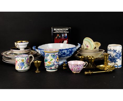 A Collection of Assorted Items to include brass ware, Aynsley cup and saucer, Poole pottery etc please see photo.