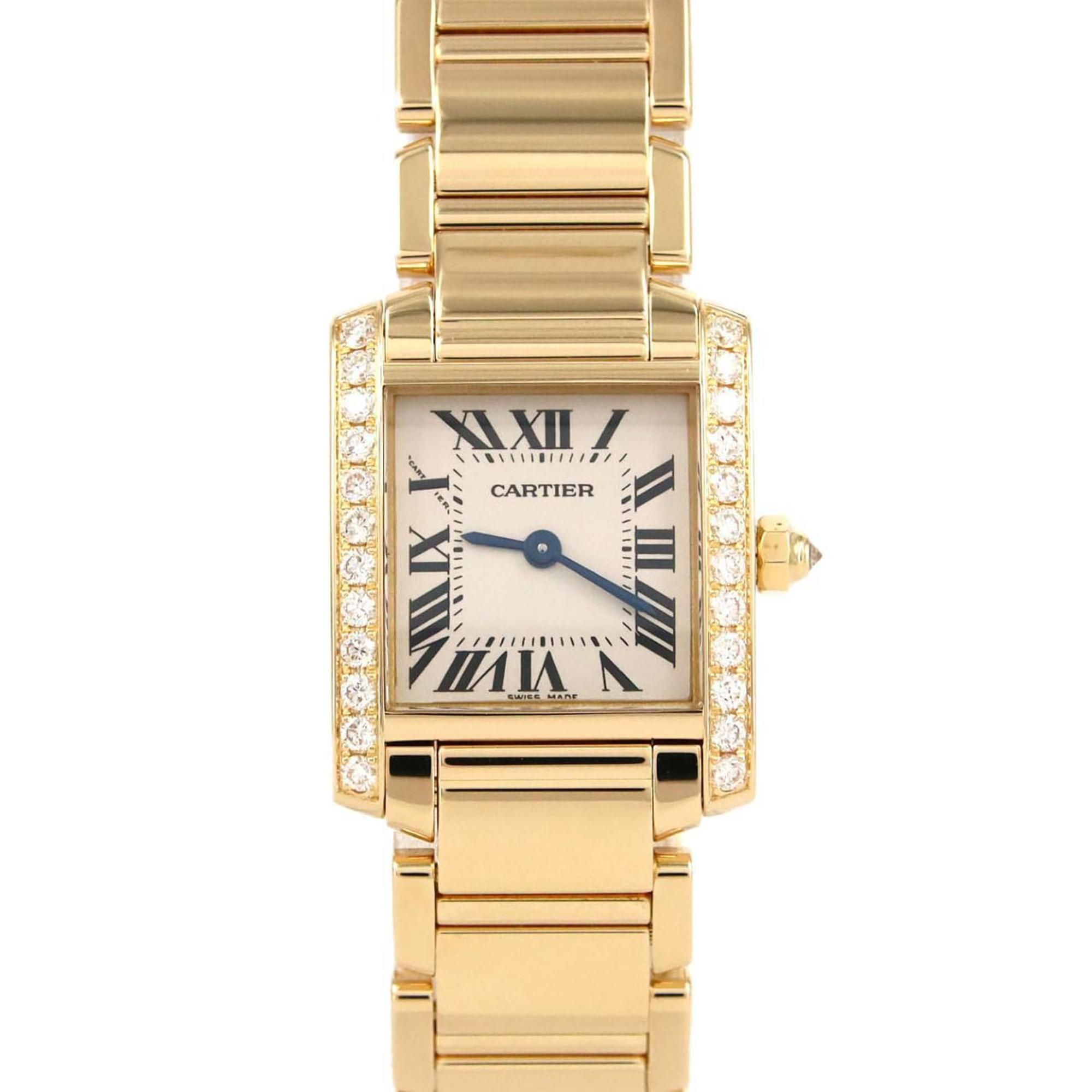 Cartier Tank Française SM YG D WE1001R8 Quartz Watch