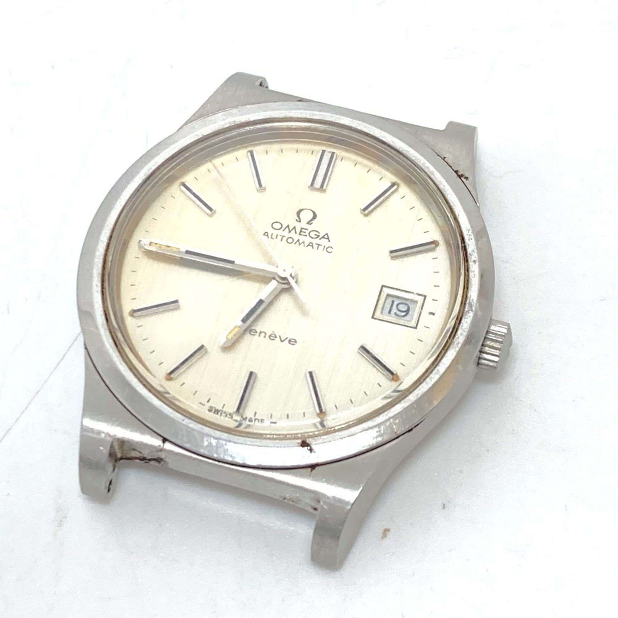 OMEGA Geneva Date Automatic Watch Stainless Steel Men's Silver
