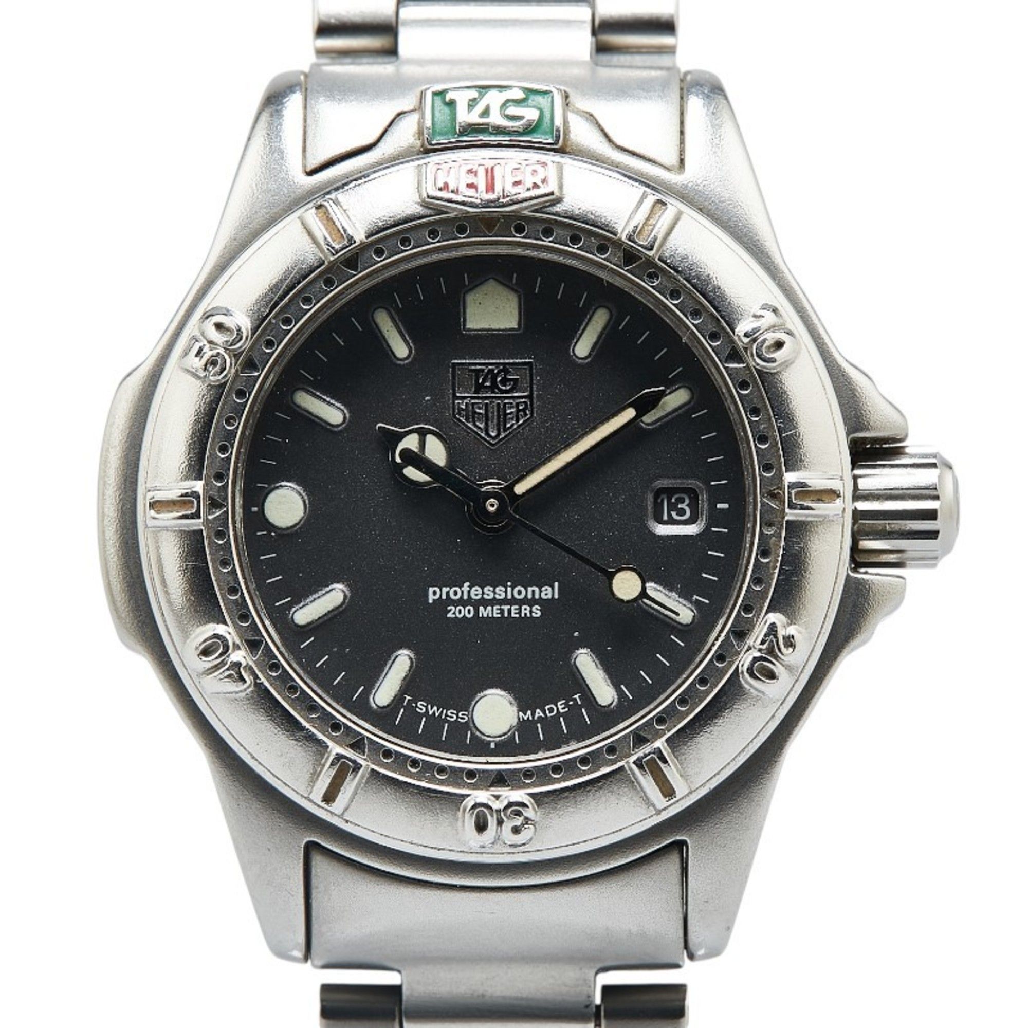 TAG Heuer Professional 200 Watch 999.208A Quartz Grey Dial Stainless Steel Ladies HEUER