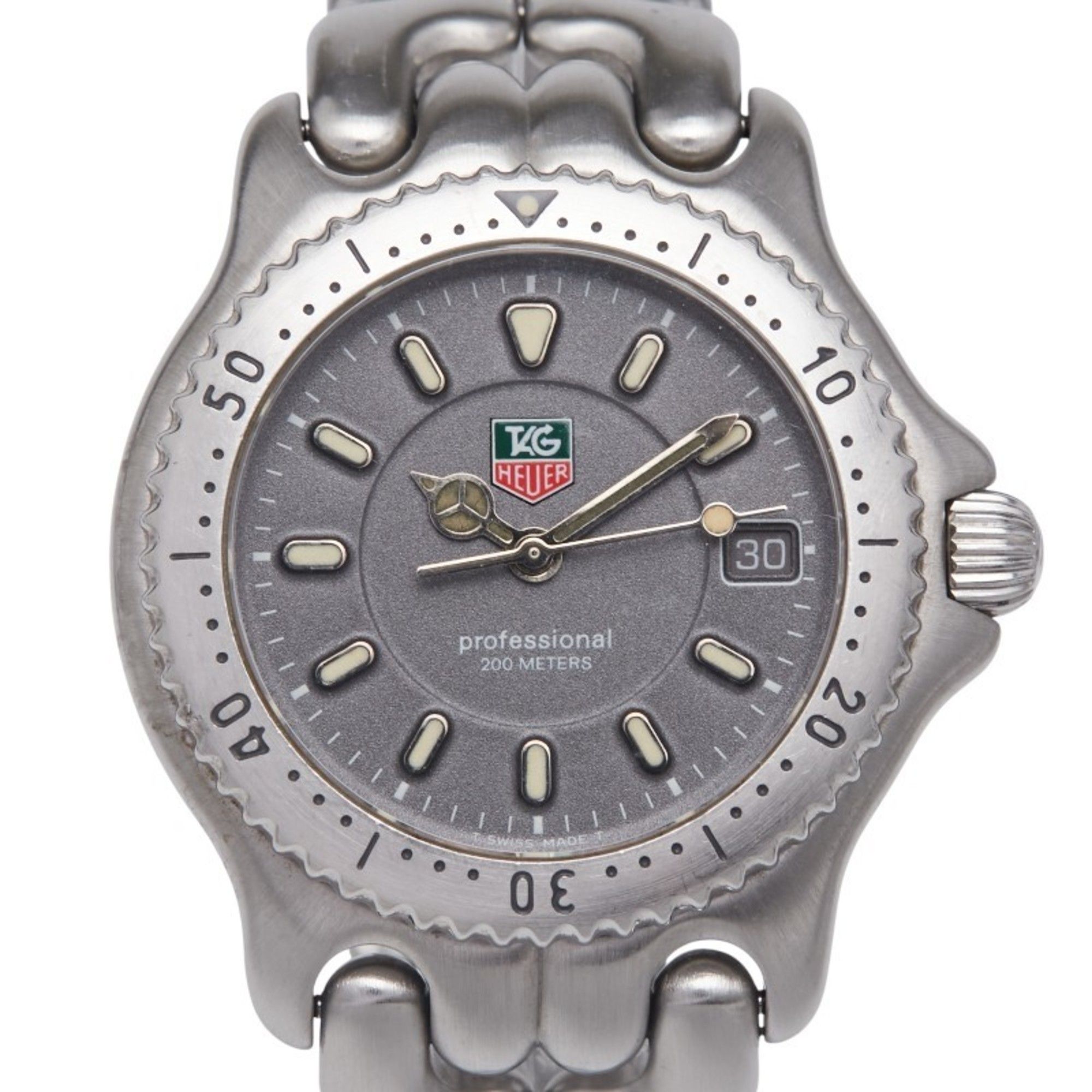 TAG Heuer Cell Watch WG1213-K0 Quartz Gray Dial Stainless Steel Boys' HEUER