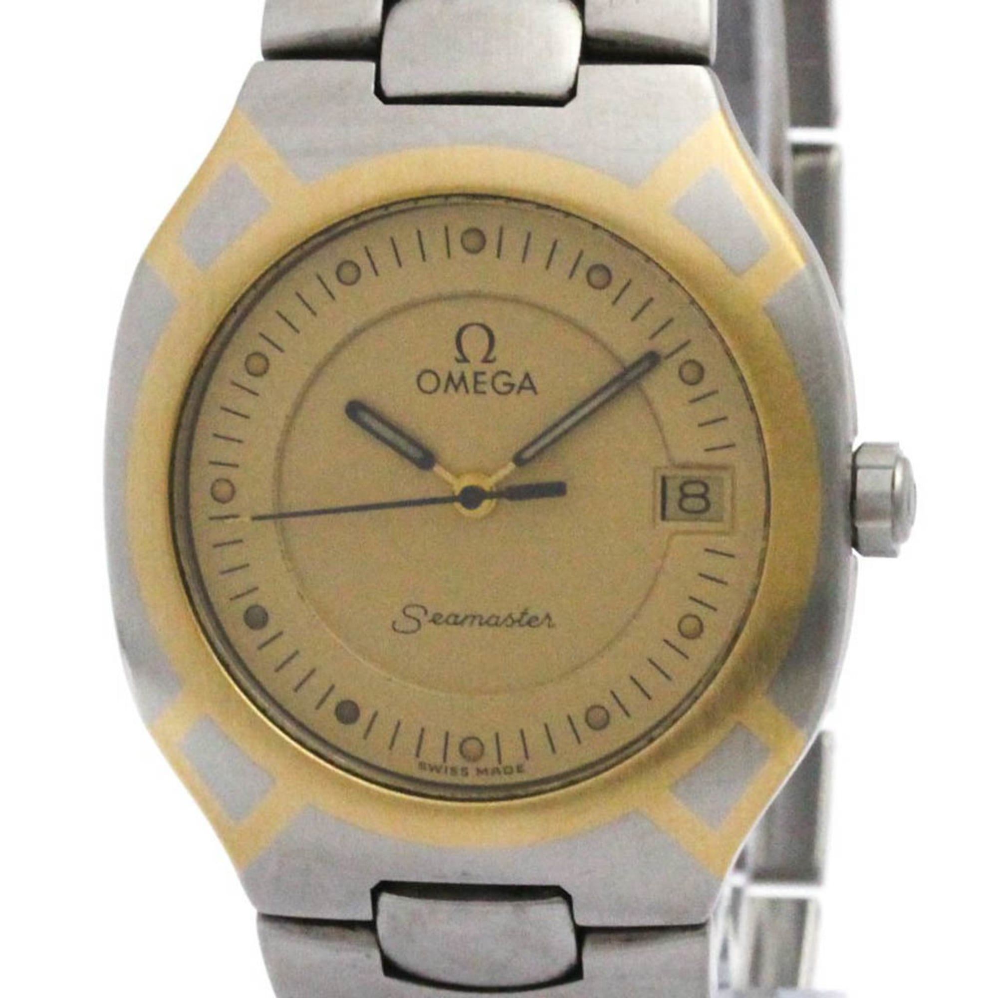 OMEGA Seamaster Polaris 18K Gold Steel Mens Watch 396.1022 Polished