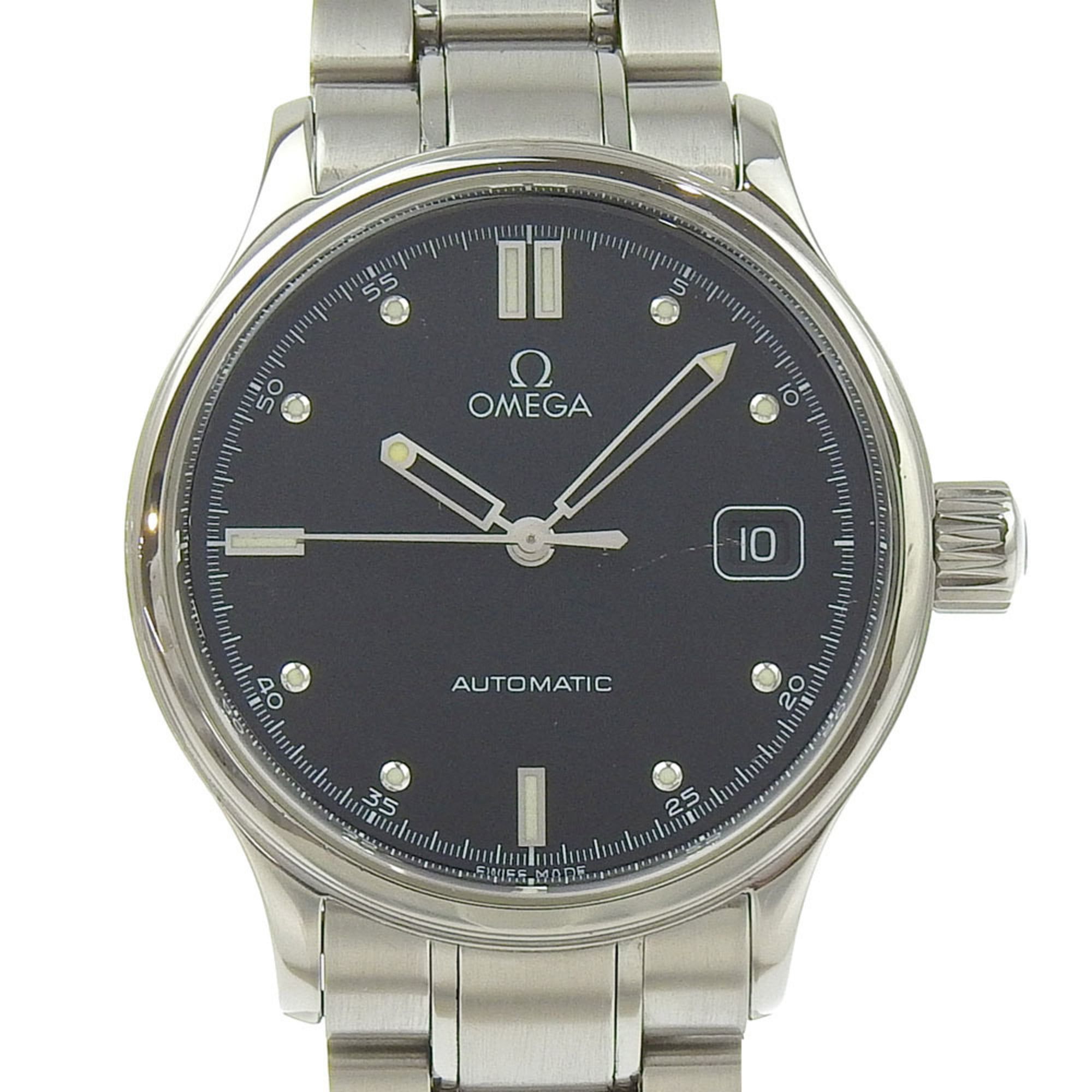 OMEGA Classic Date Watch 5203.5 Stainless Steel Automatic Black Dial Men's