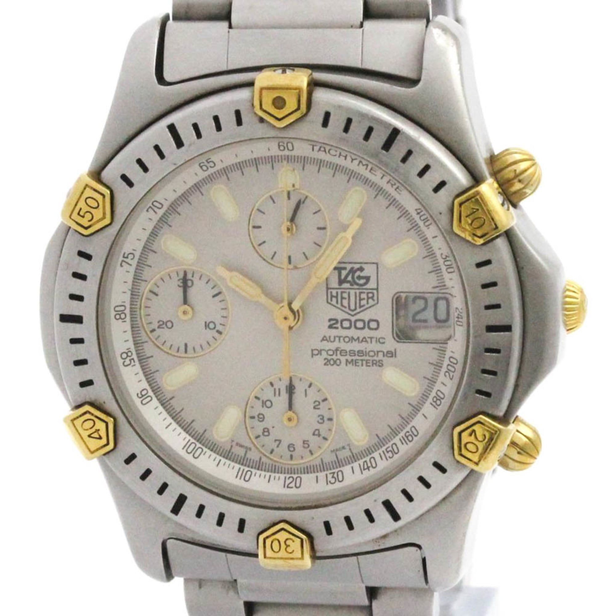 TAG HEUER 2000 Professional Chronograph Gold Plated Steel Watch 165.806