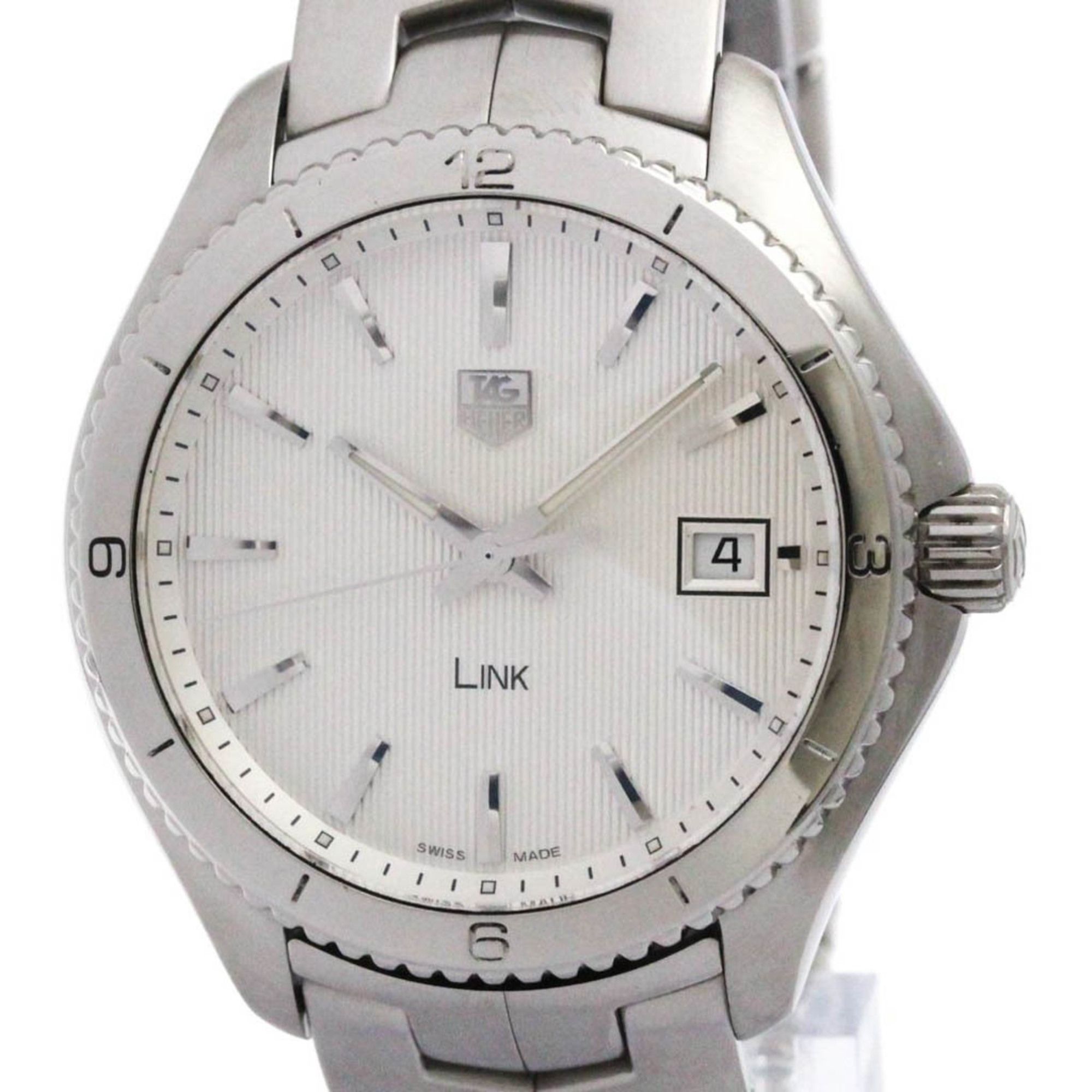 TAG HEUER Link Stainless Steel Quartz Mens Watch WAT1111 Polished