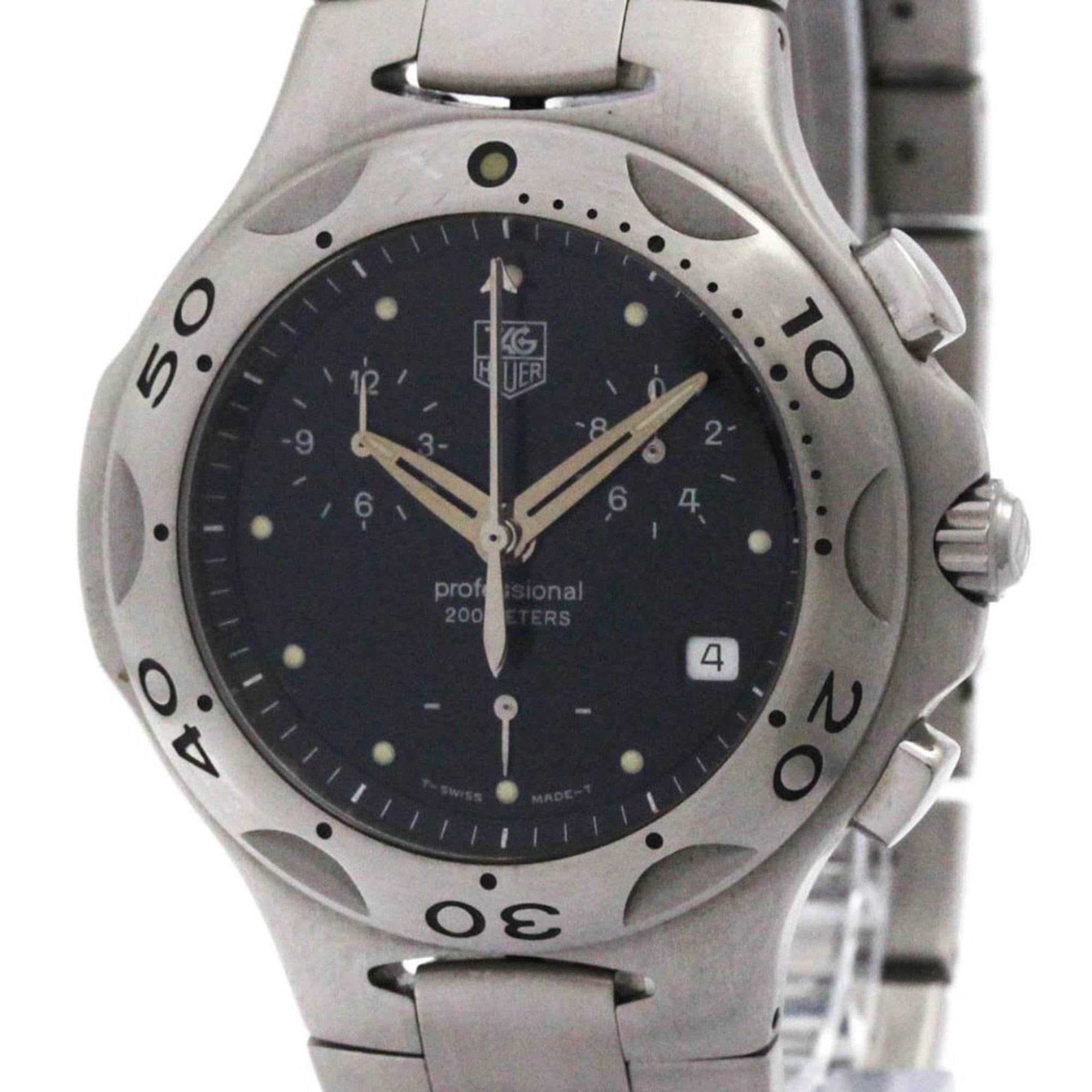 TAG HEUER Kirium Chronograph Steel Quartz Mens Watch CL1110 Polished