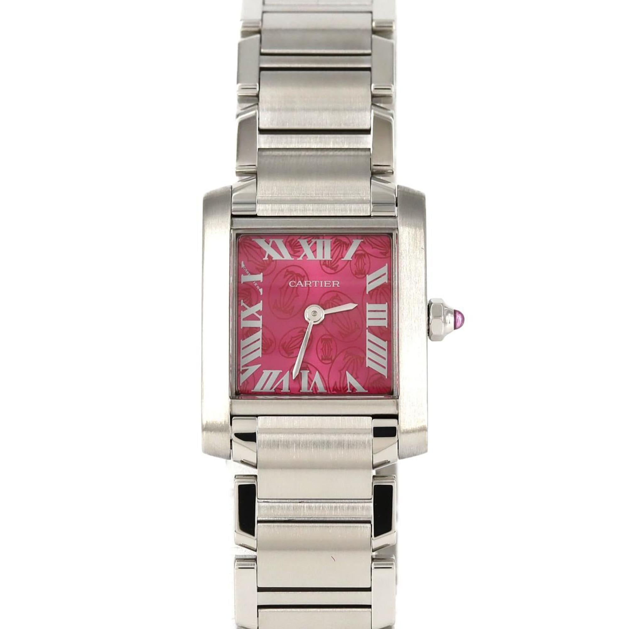 Cartier Tank Française Small Watch, 2006 Christmas Limited Edition, W51030Q3, Stainless Steel, Quart