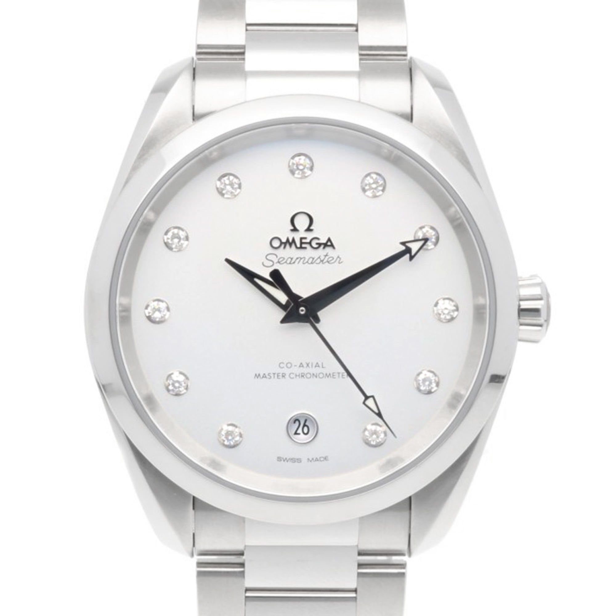 Omega Seamaster Aqua Terra Watch, Stainless Steel, 22010382052001, Automatic, Men's, with 11 Diamond