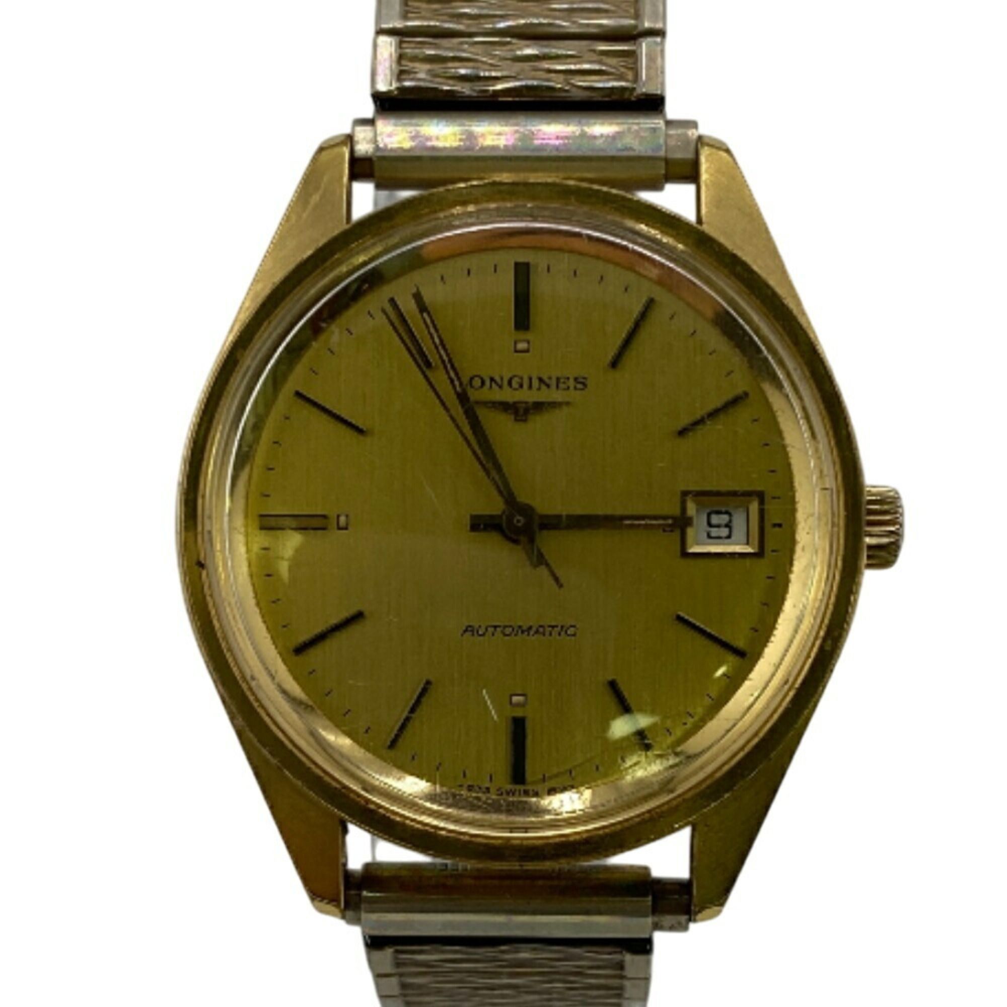 LONGINES Longines 3-Hand Date Calendar Wristwatch, Gold, Men's