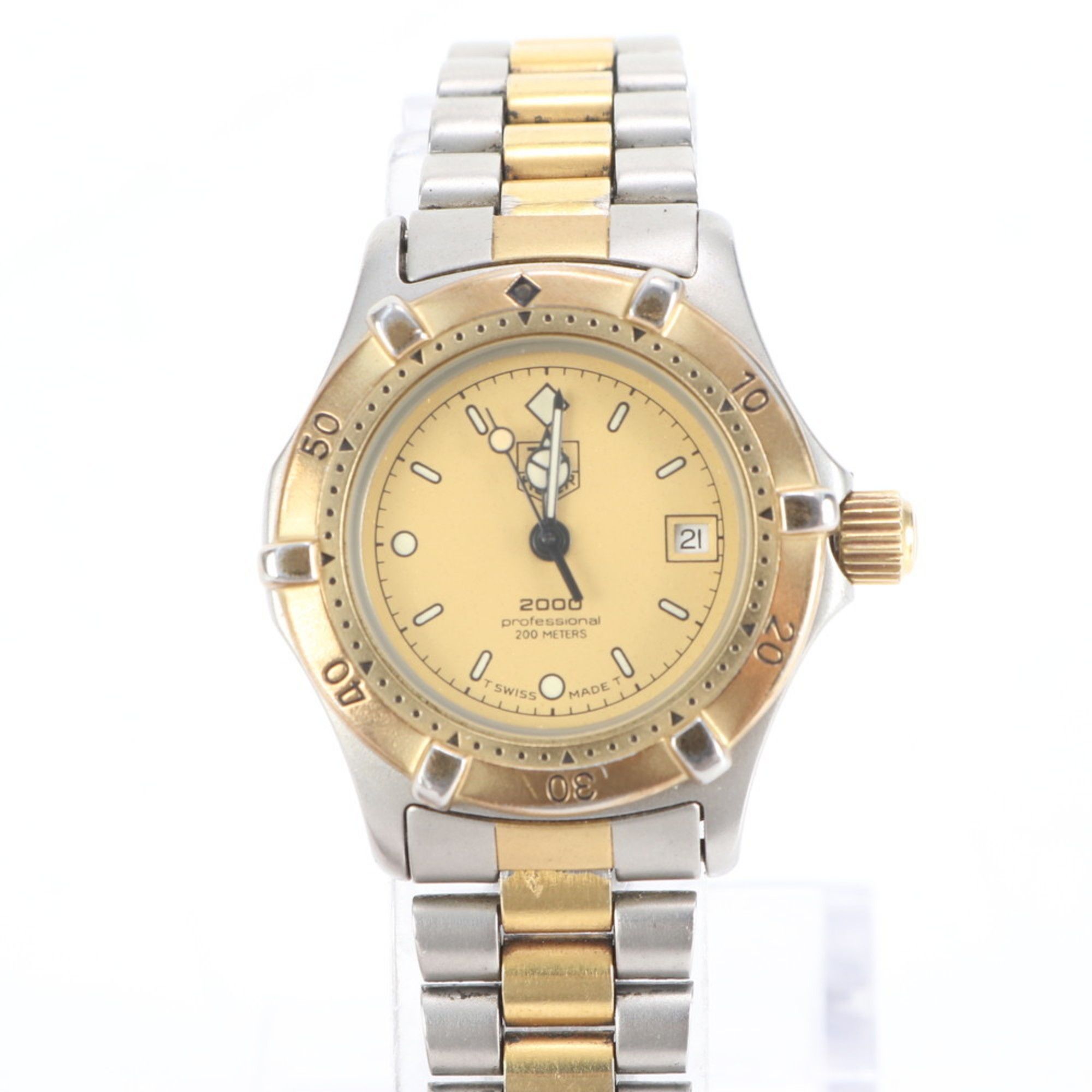 TAG Heuer Professional 2000 Series Quartz Date Watch 964.008 Gold Women's