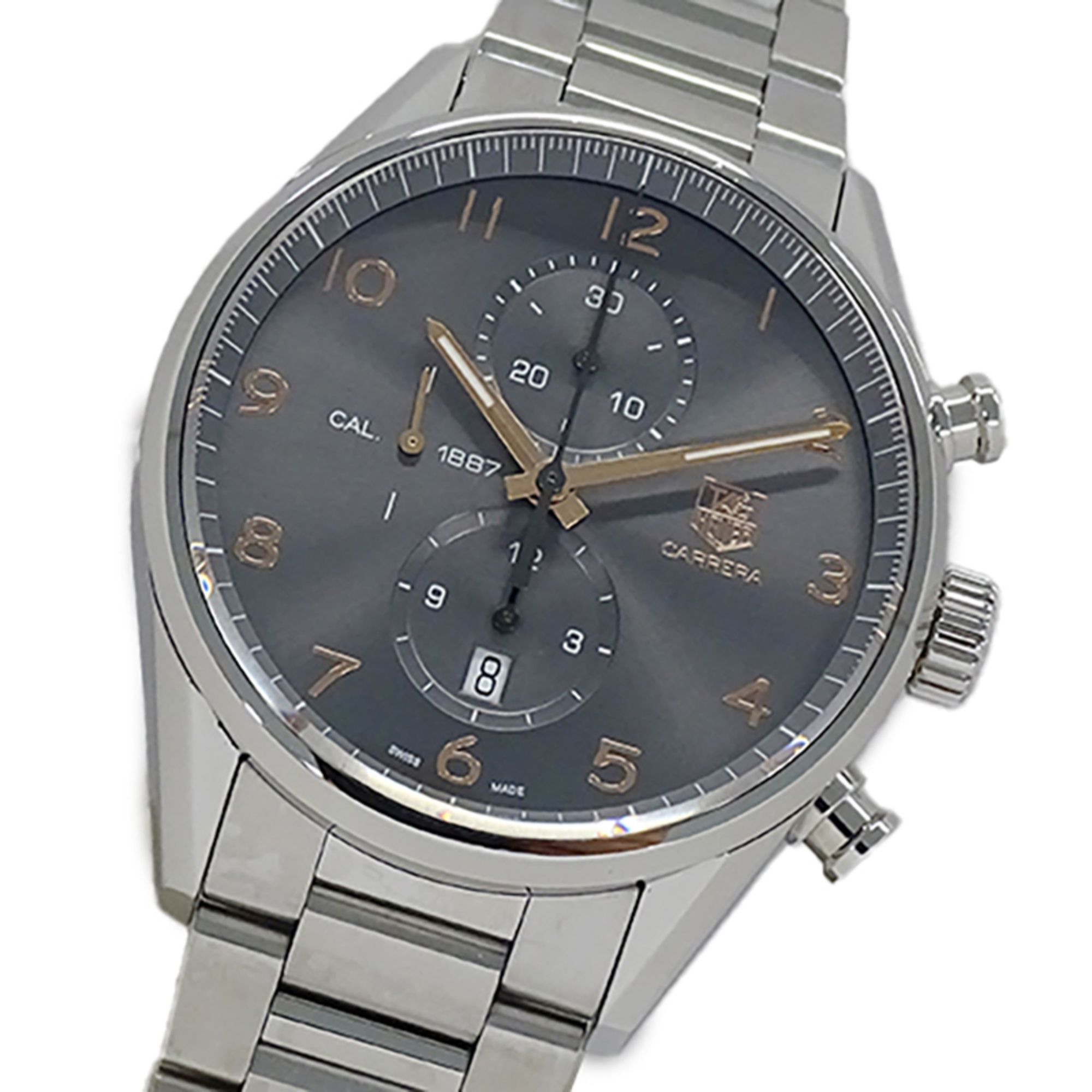 TAG Heuer Carrera CAR2013 Men's Watch, Caliber 1887, Chronograph, Automatic, Stainless Steel, Silver