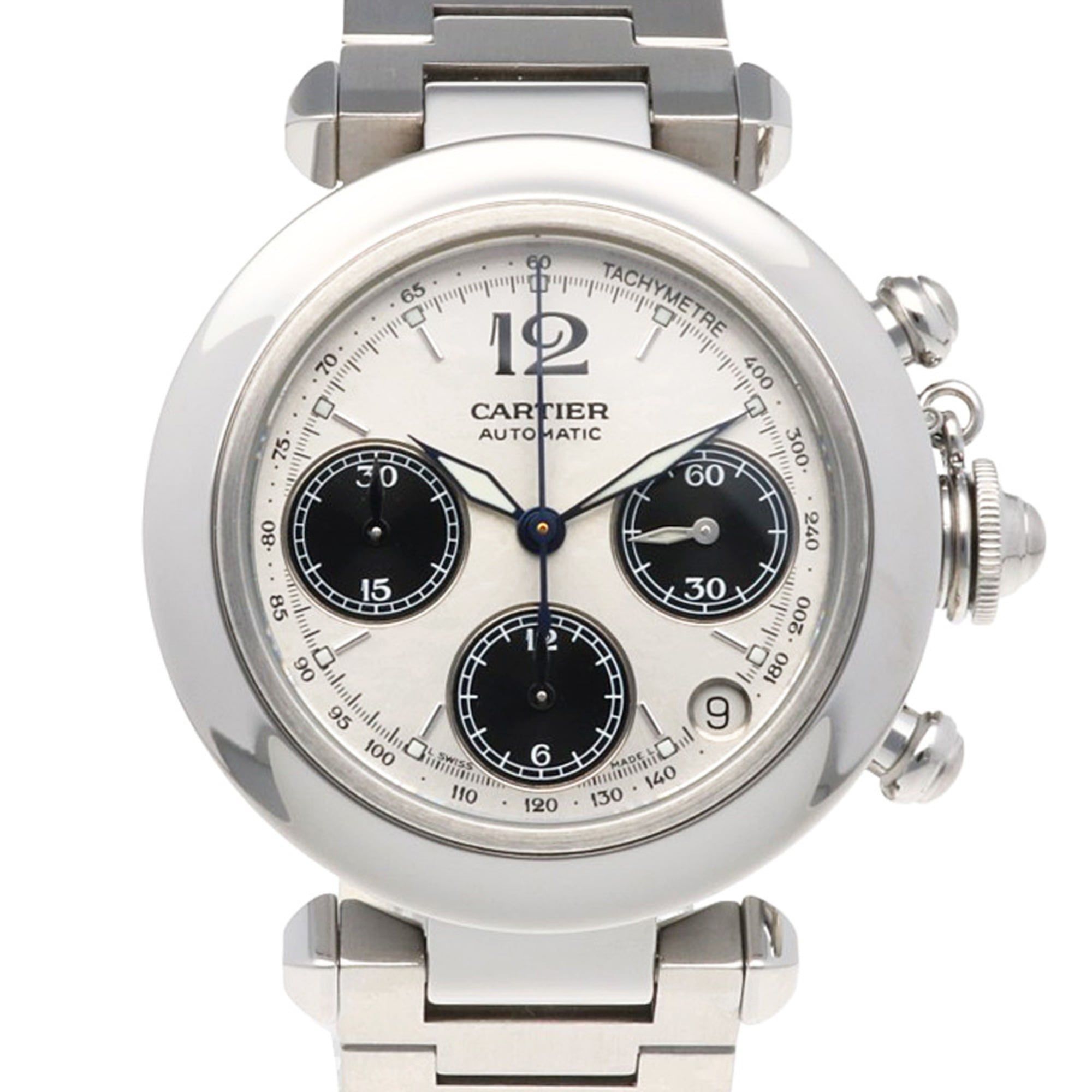 Cartier Pasha C Chronograph Watch, Stainless Steel, 2412, Automatic, Men's, CARTIER