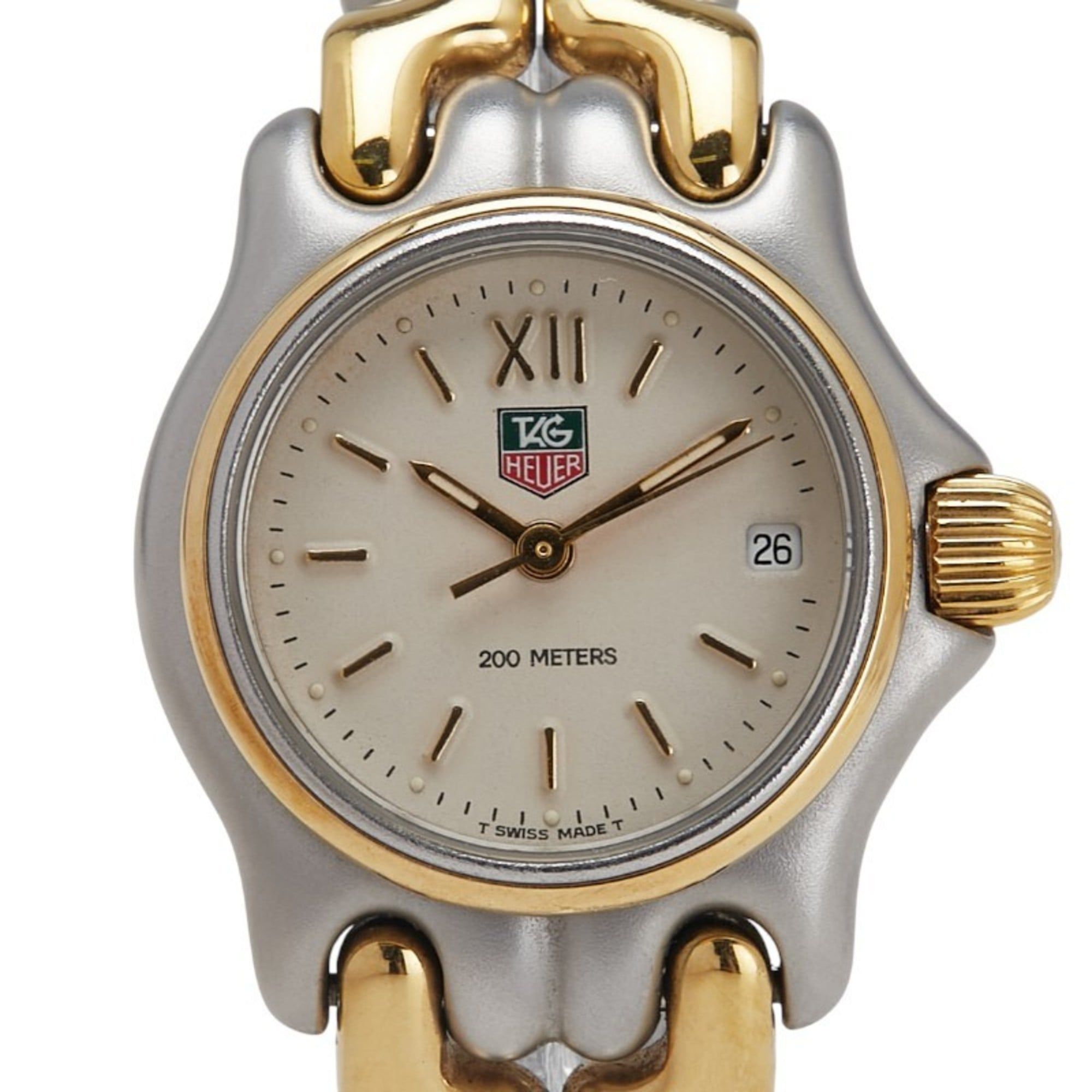 TAG Heuer Sel Watch S05.008M Quartz Beige Dial Stainless Steel Plated Women's HEUER