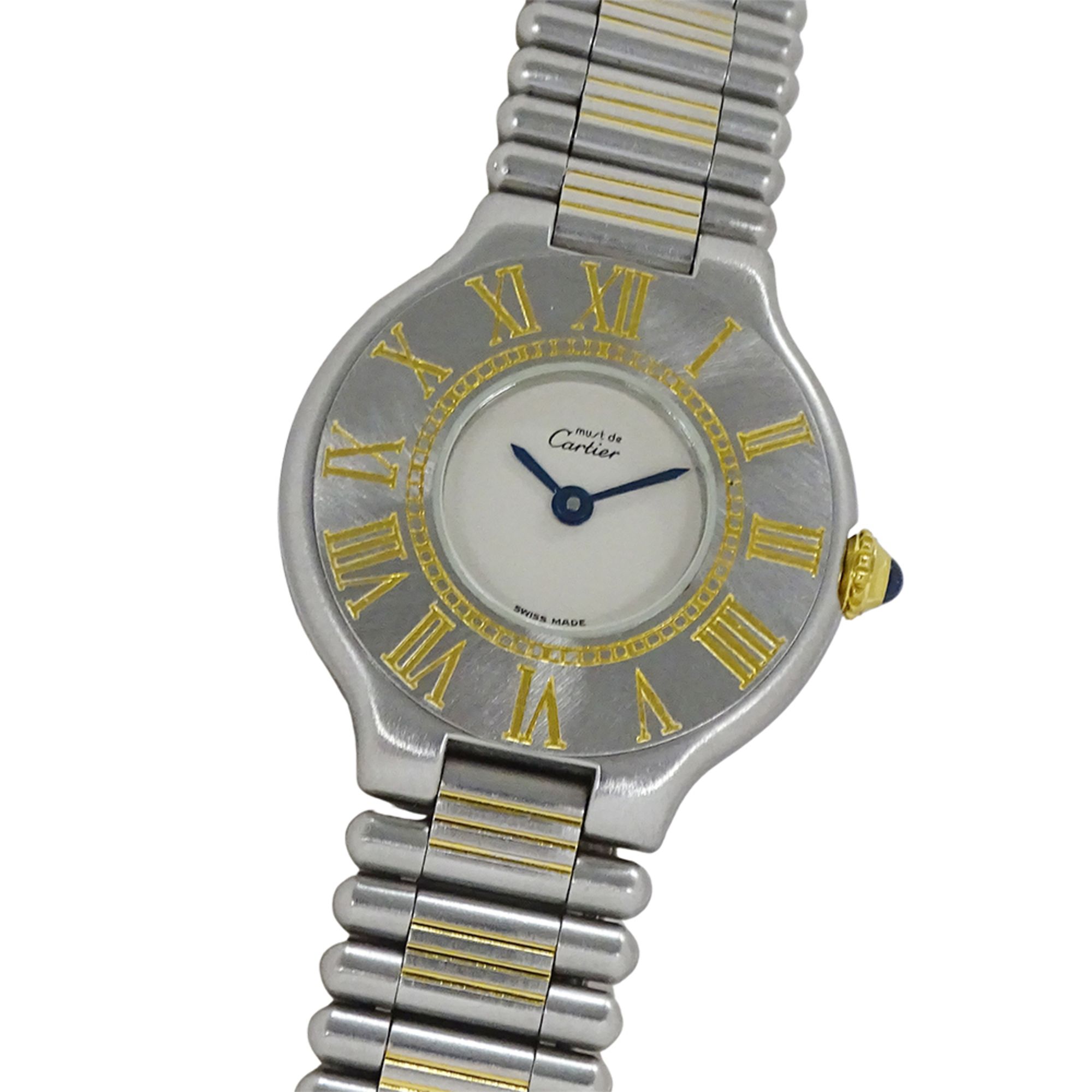 Cartier Must 21 Vantianne SM Quartz Watch for Women, Stainless Steel, GP, Polished