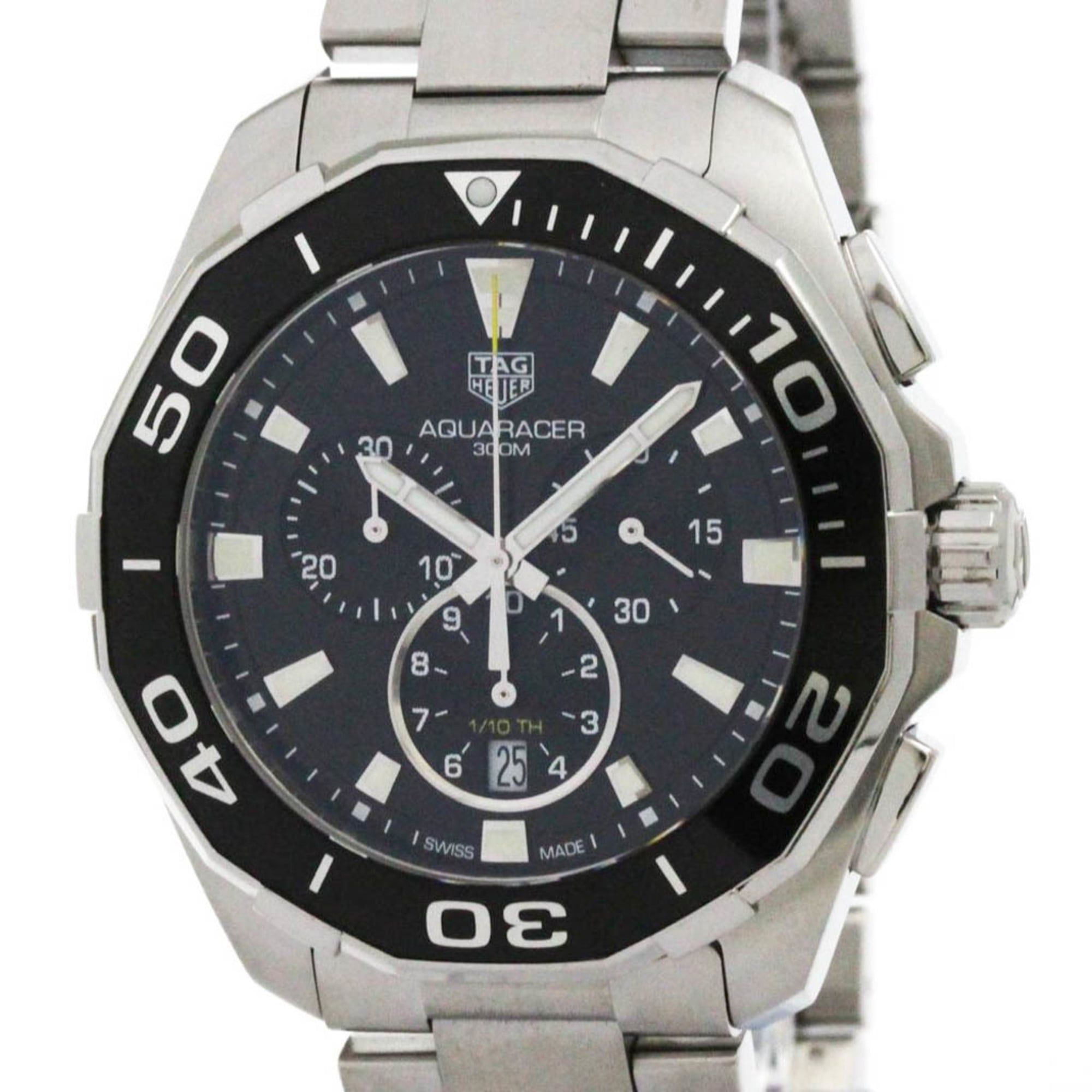 TAG HEUER Aquaracer Chronograph 300M Quartz Mens Watch CAY111A Polished