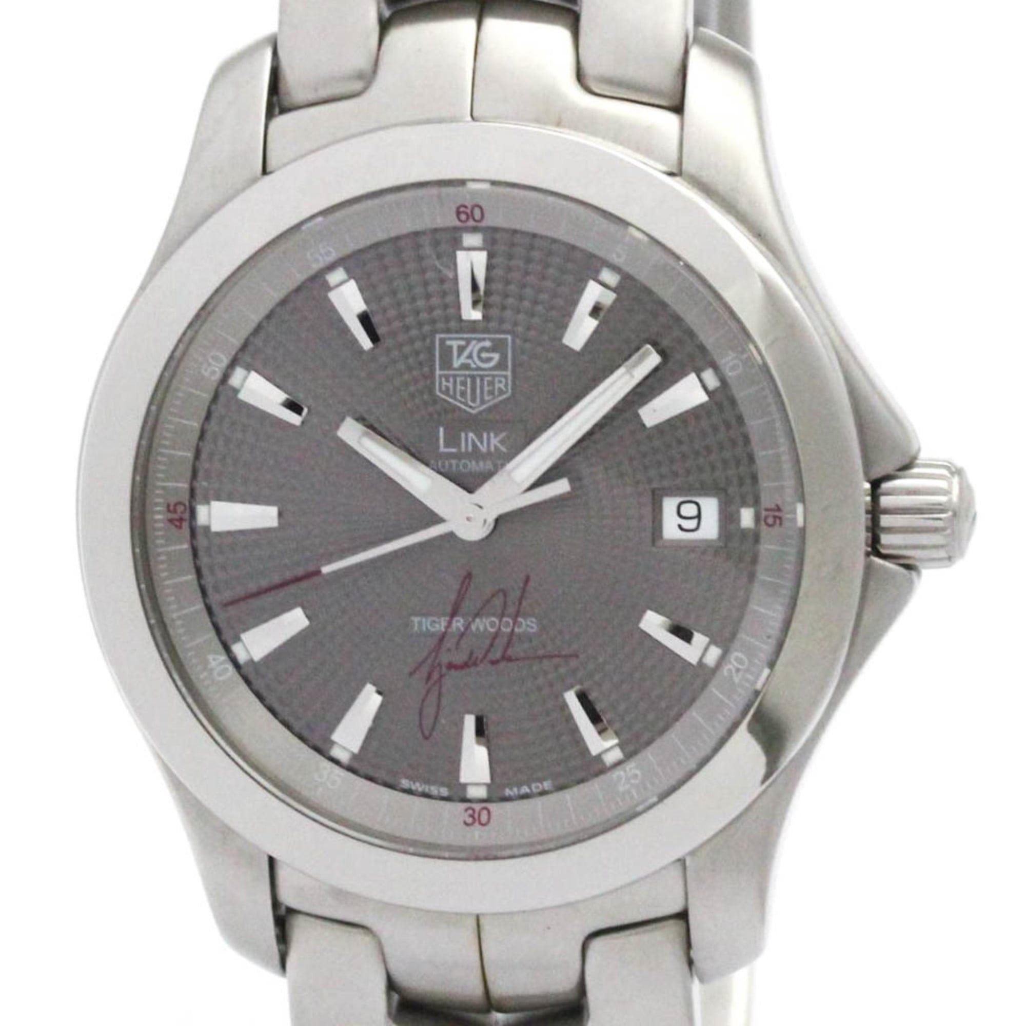 TAG HEUER Link Tiger Woods LTD Edition Automatic Watch WJF2113 Polished