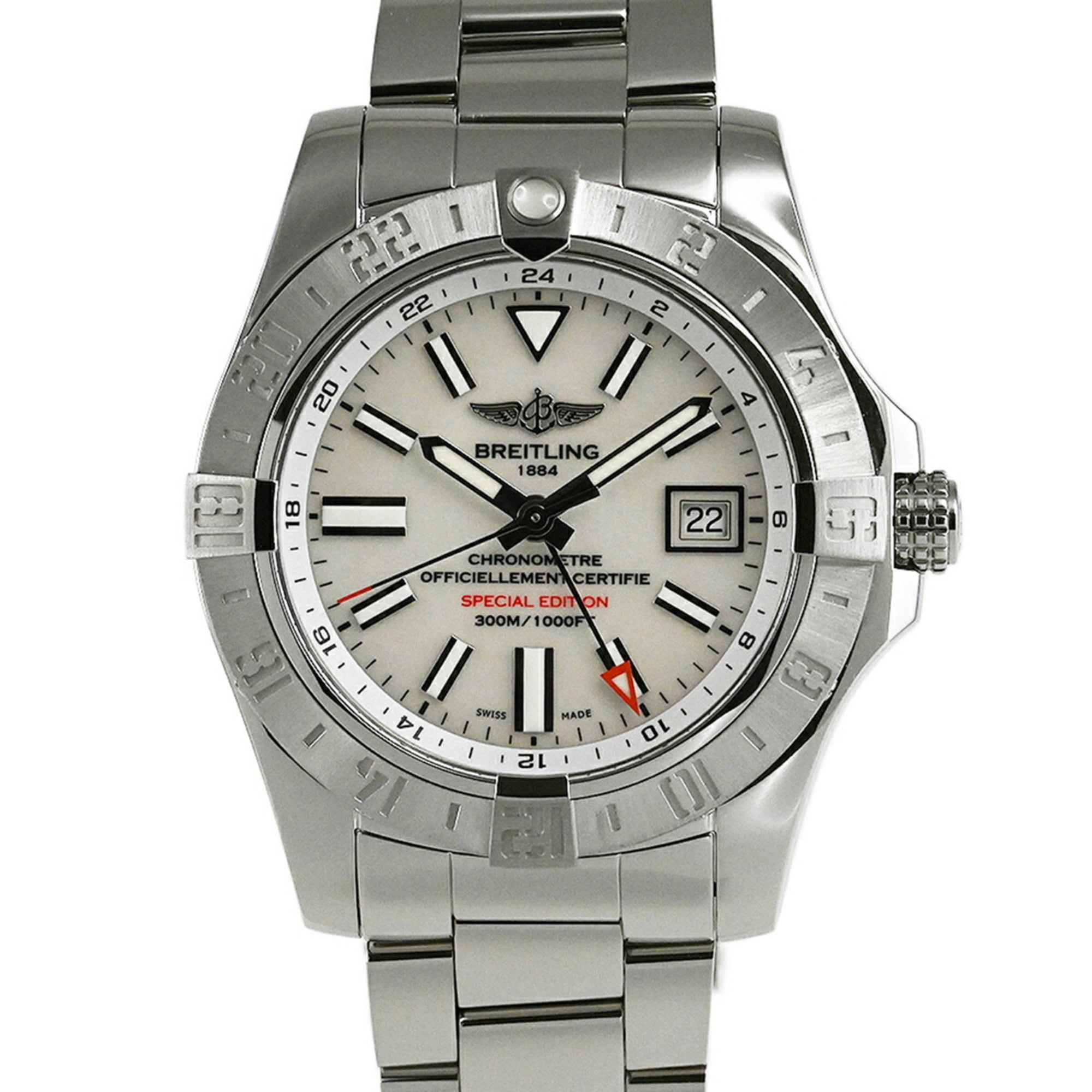 BREITLING Avenger II GMT Mother-of-Pearl Watch, Japan Exclusive, A3239011 A809 (A32390)