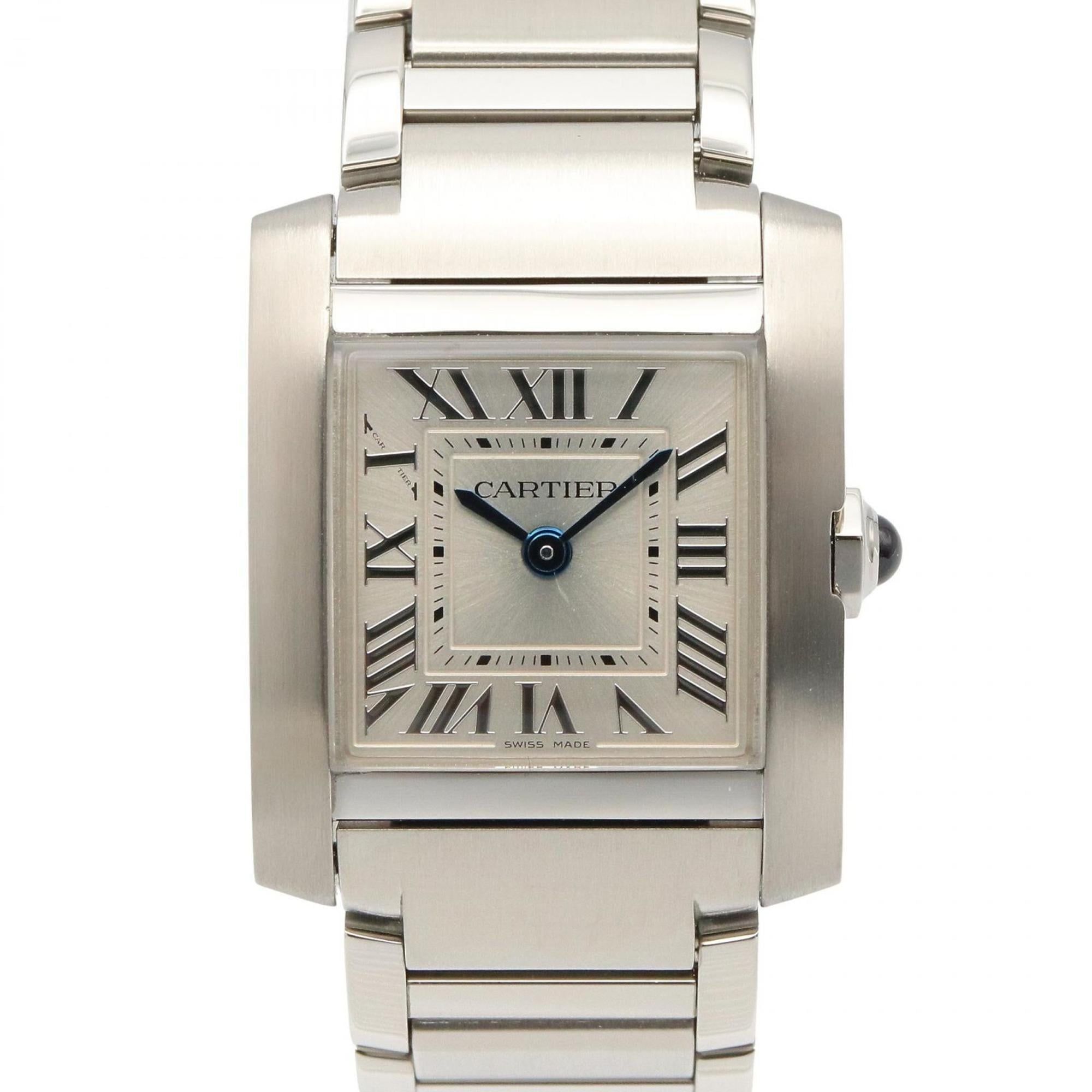 Cartier Tank Française SM Watch, Stainless Steel, Women's, Silver, WSTA0065