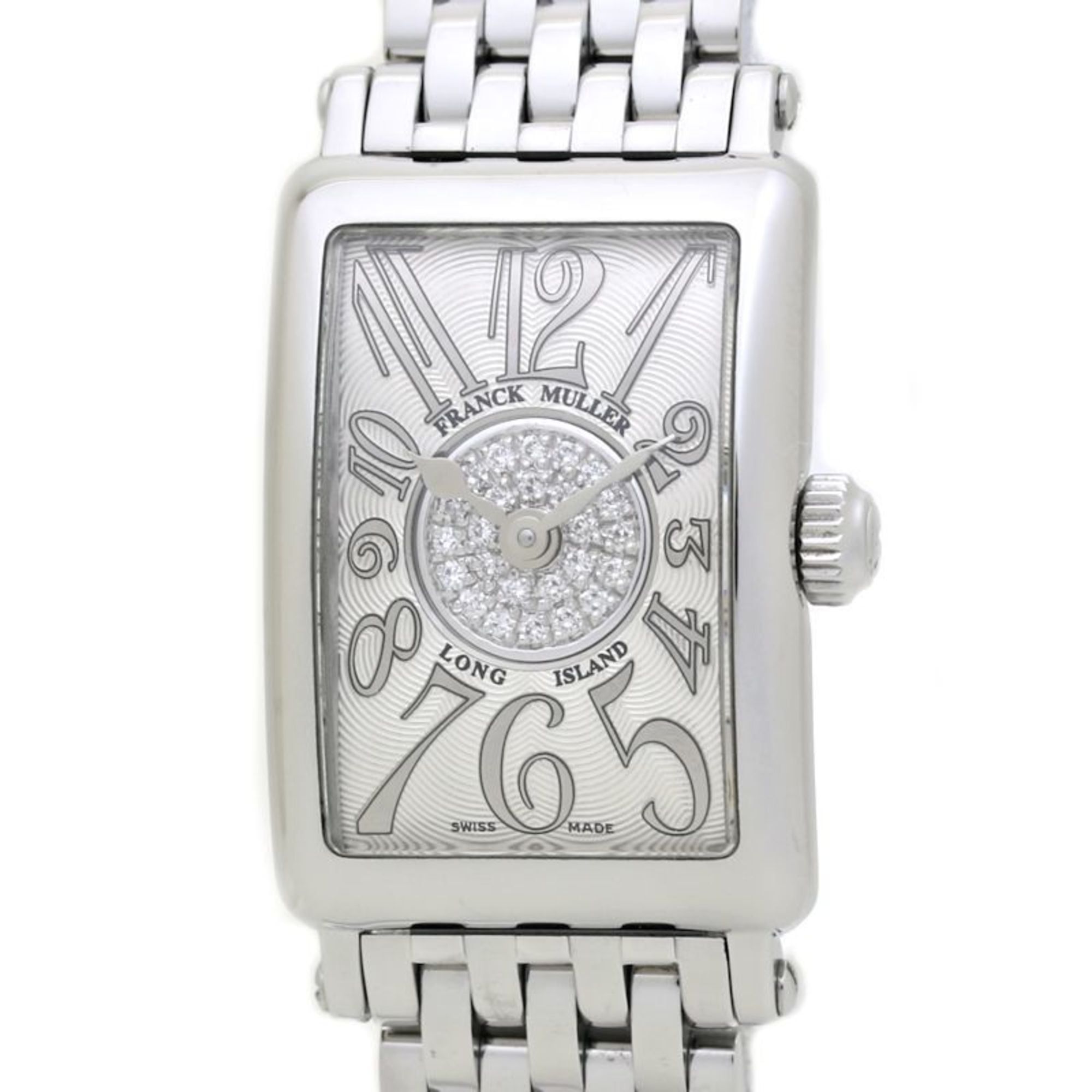 FRANCK MULLER Long Island Petite Pastille 802QZRELCD1P Diamond Stainless Steel Women's Watch 39899