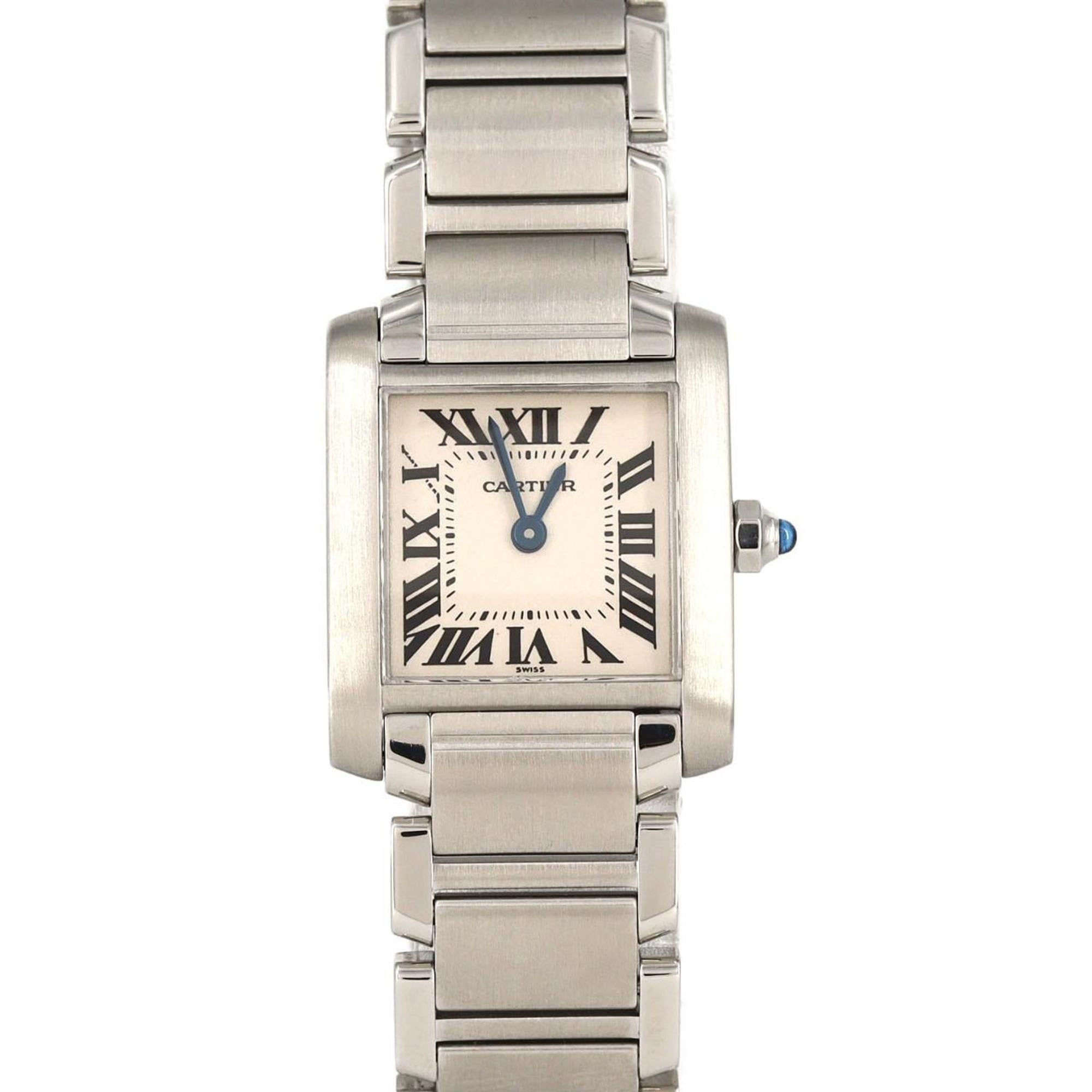 Cartier Tank Française SM W51008Q3 Stainless Steel Quartz Watch