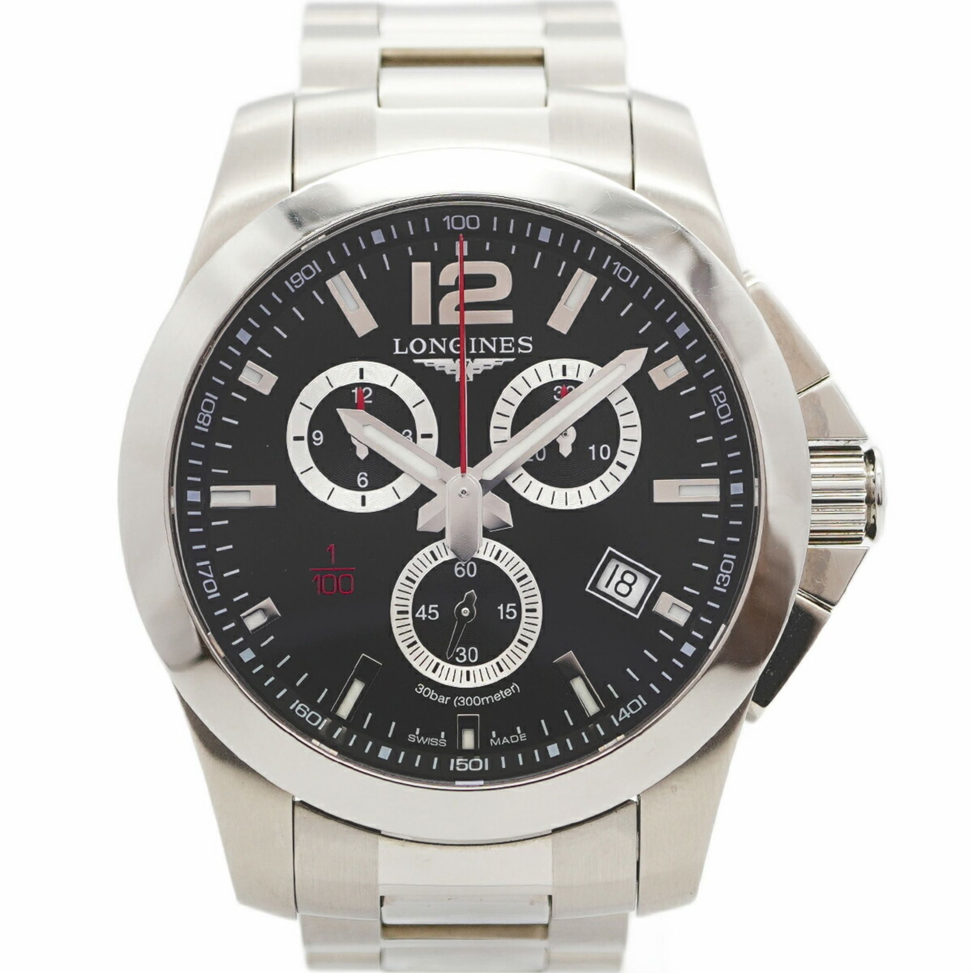Longines Conquest L3.800.4.56.6 Black Dial Men's Watch