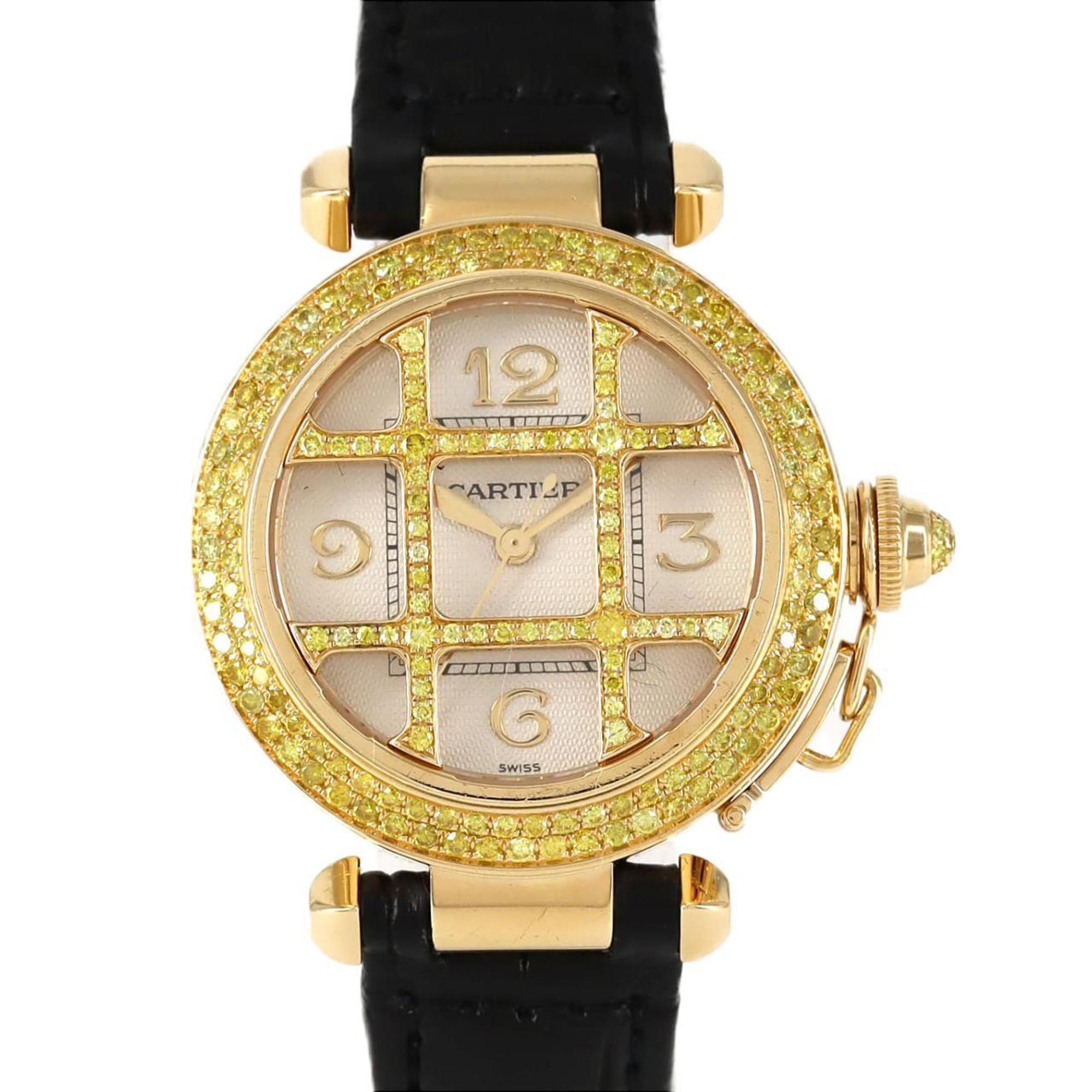 Cartier Pasha 32 YG 2YD Grid YD WJ102751 Automatic Watch