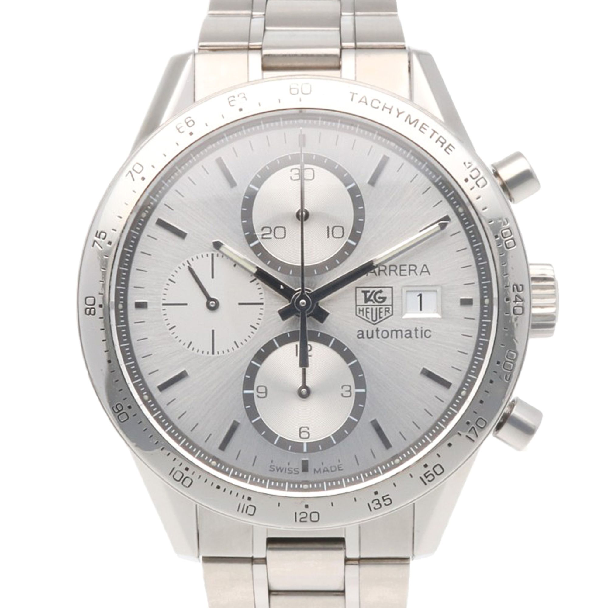 TAG Heuer Carrera Calibre 16 Watch, Stainless Steel CV2017-2 Automatic, Overhauled, Men's, HEUER, Im