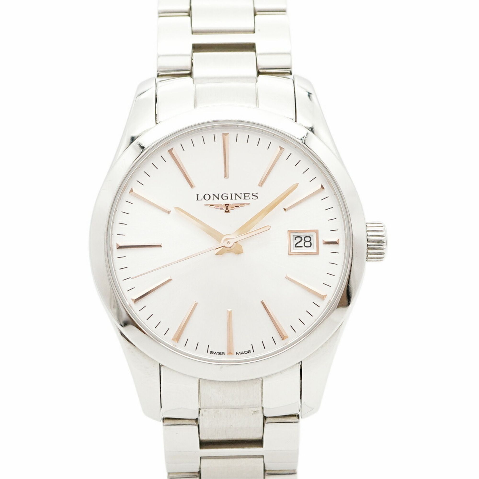 Longines Conquest Classic L2.386.4.72.6 Silver Dial Watch for Men and Women
