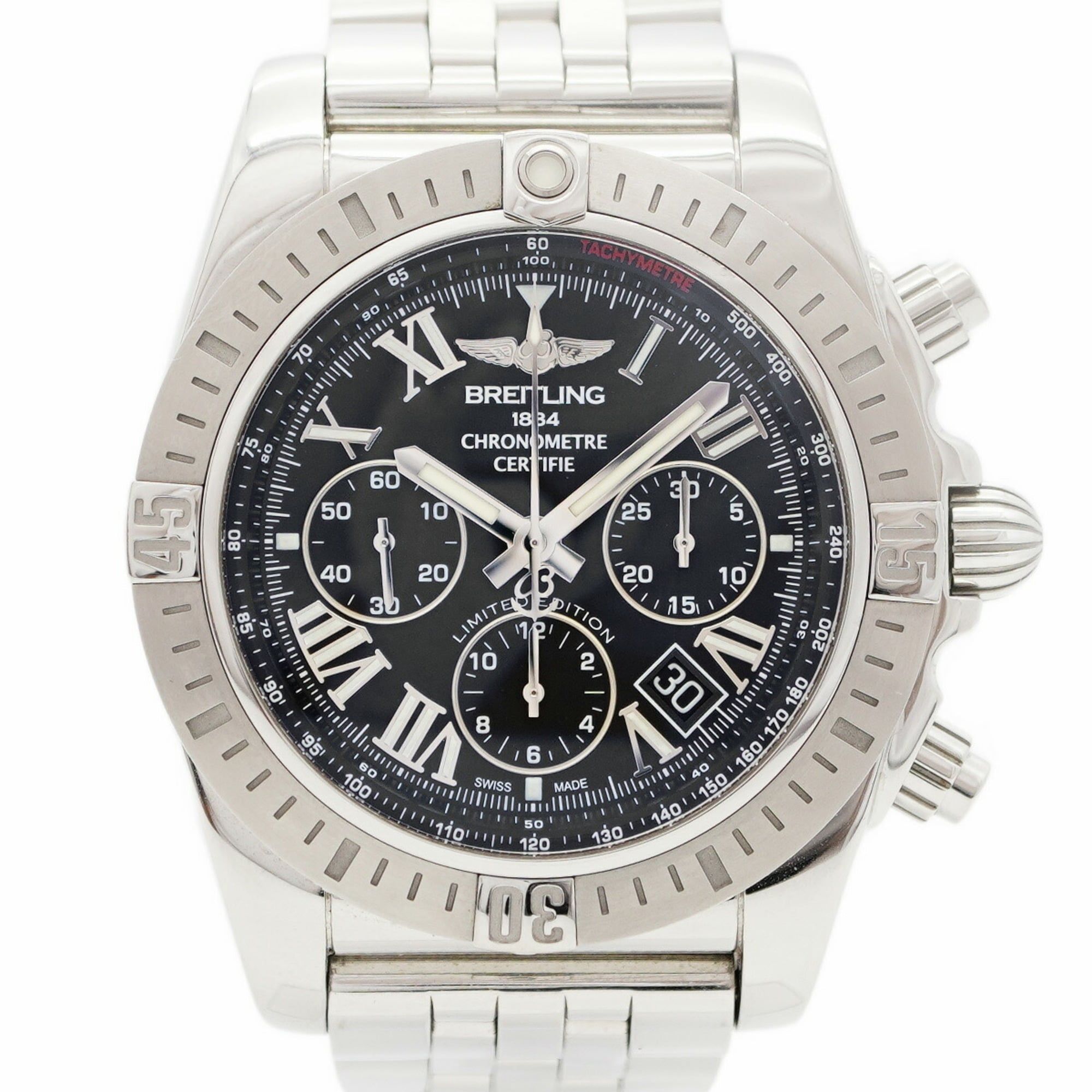 Breitling Chronomat JSP Roman Index Limited Edition AB0115 Black Dial Men's Watch