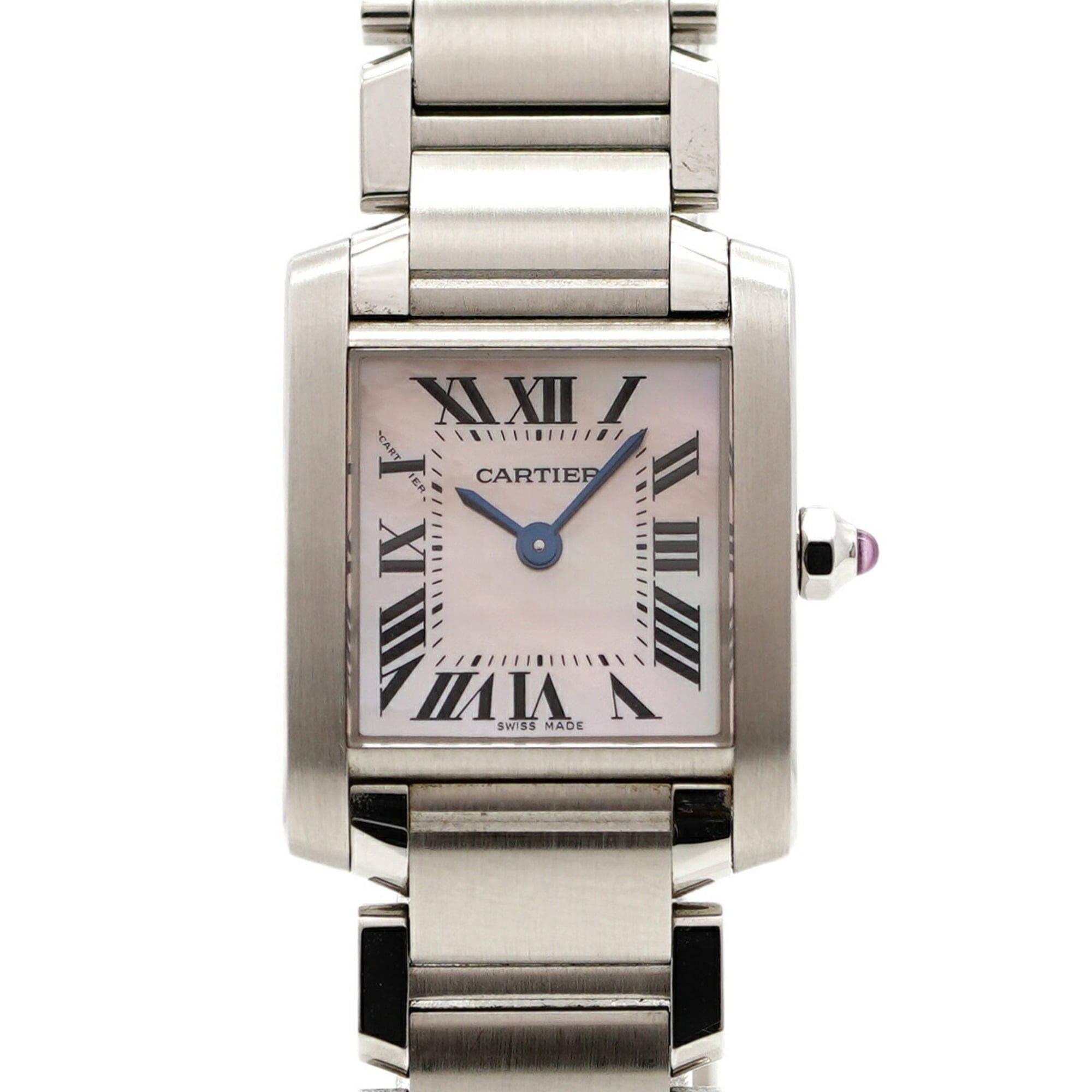 Cartier Tank Française SM W51028Q3 Pink Dial Women's Watch