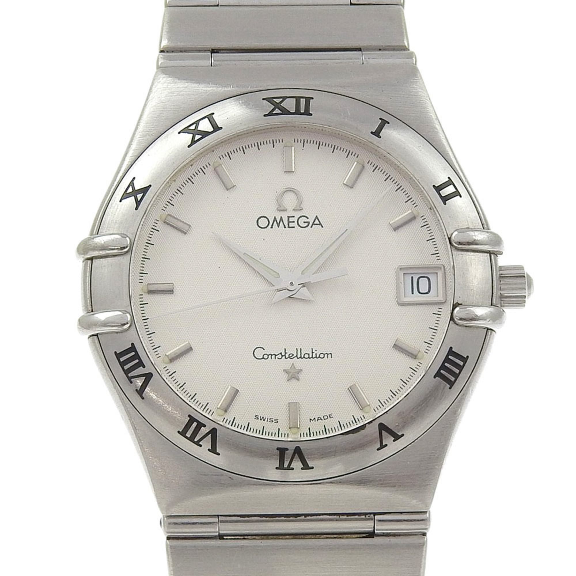 Omega Constellation Watch 1512.30 Stainless Steel 1998 Quartz Analog Display White Dial Women's