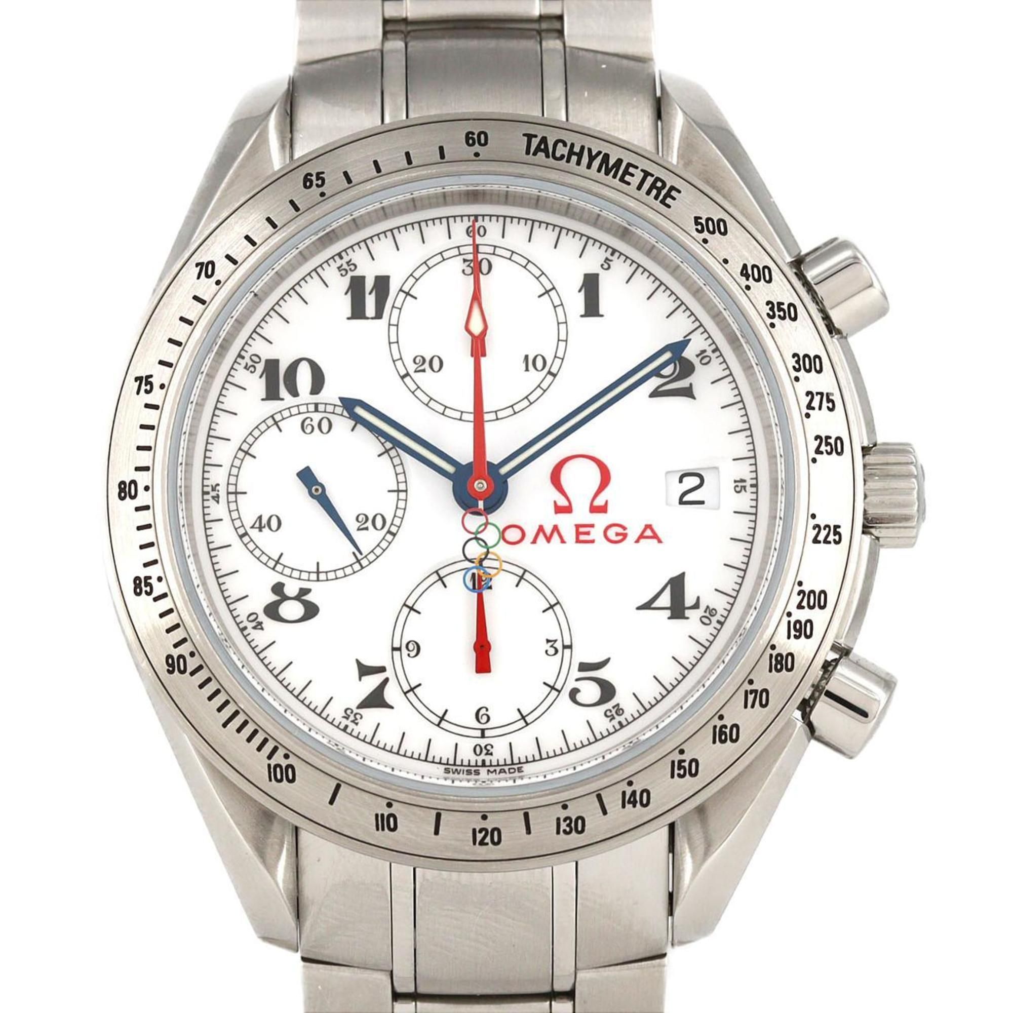 Omega Speedmaster Date Olympic Collection 323.10.40.40.04.001 Stainless Steel Automatic Watch
