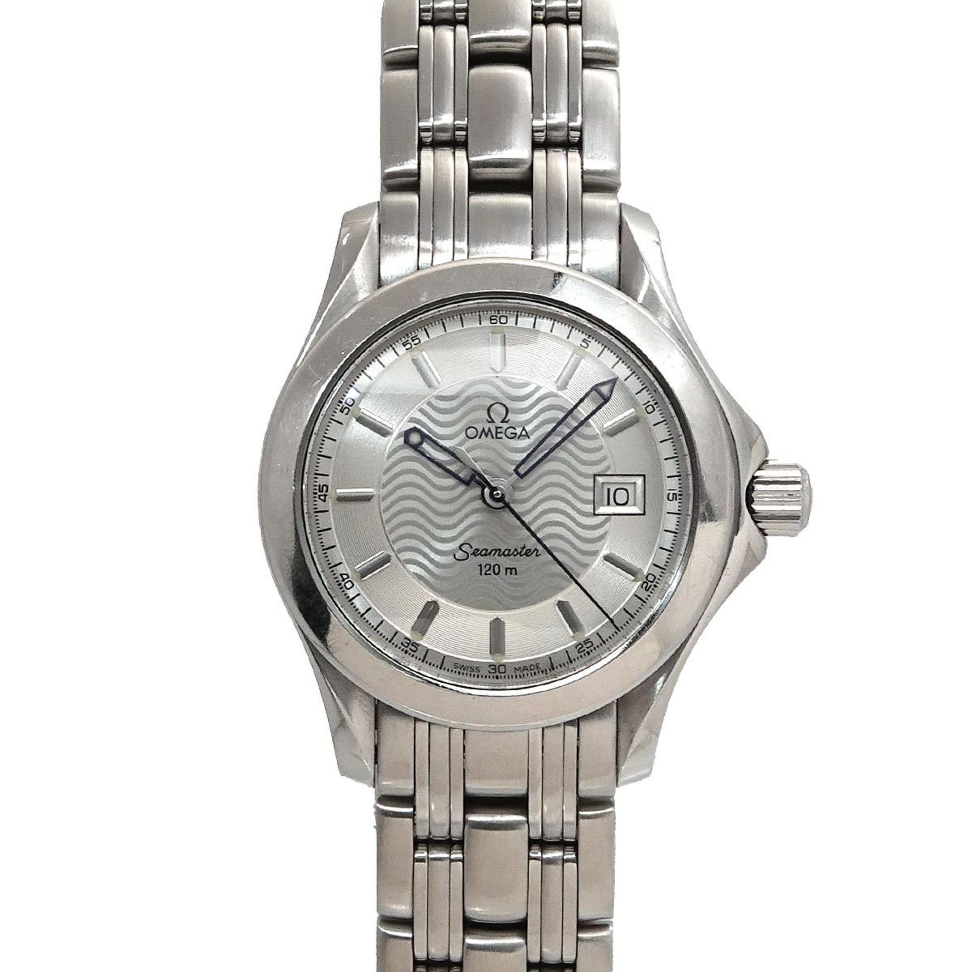 OMEGA Seamaster 120 2571 31 Women's Watch with Date Display, Silver Quartz Movement