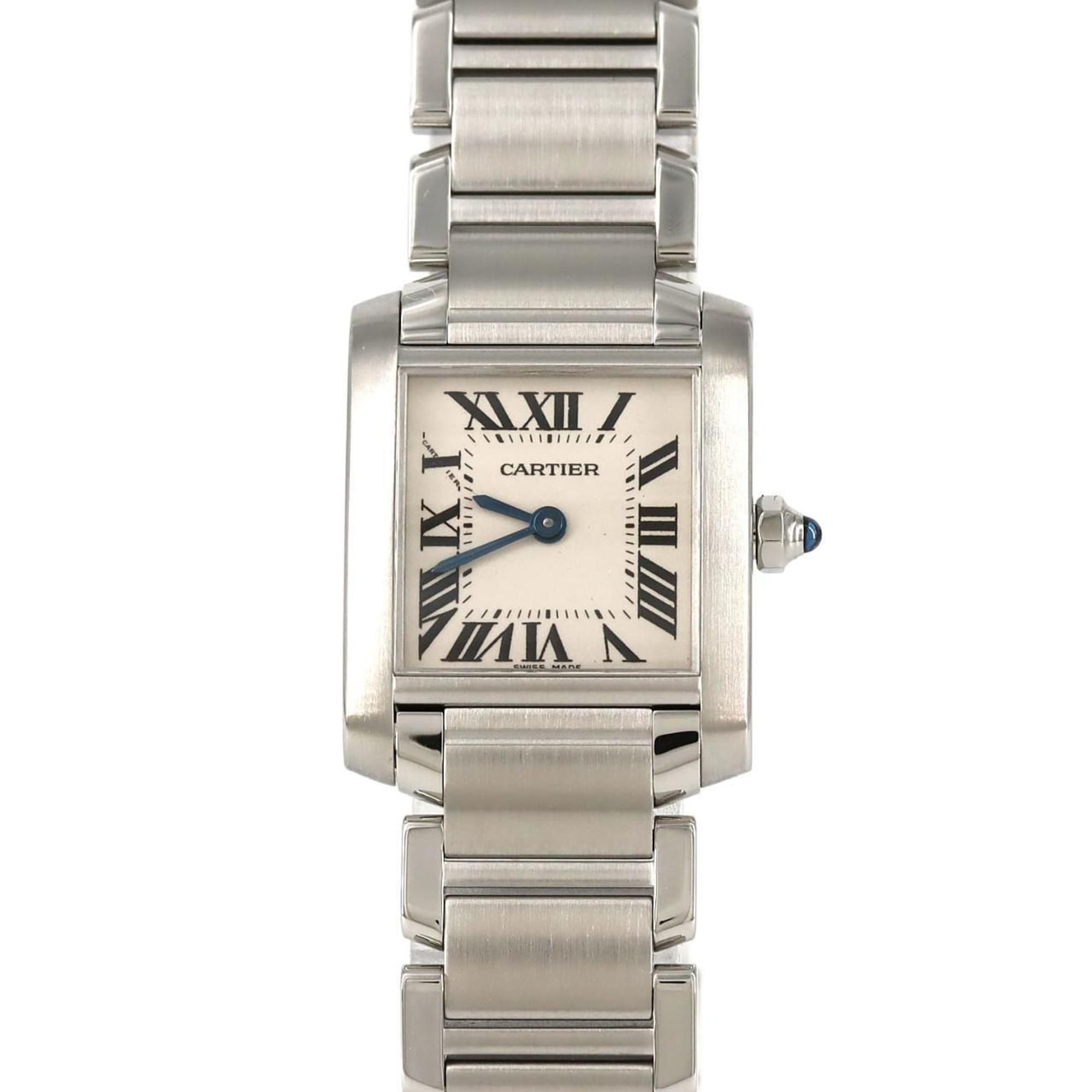 Cartier Tank Française SM W51008Q3 Stainless Steel Quartz Watch