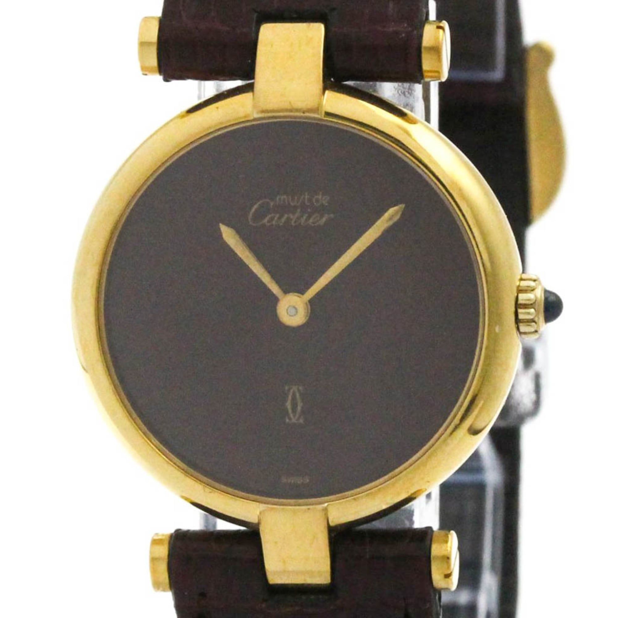 CARTIER Must Vendome Vermeil Gold Plated Quartz Ladies Watch